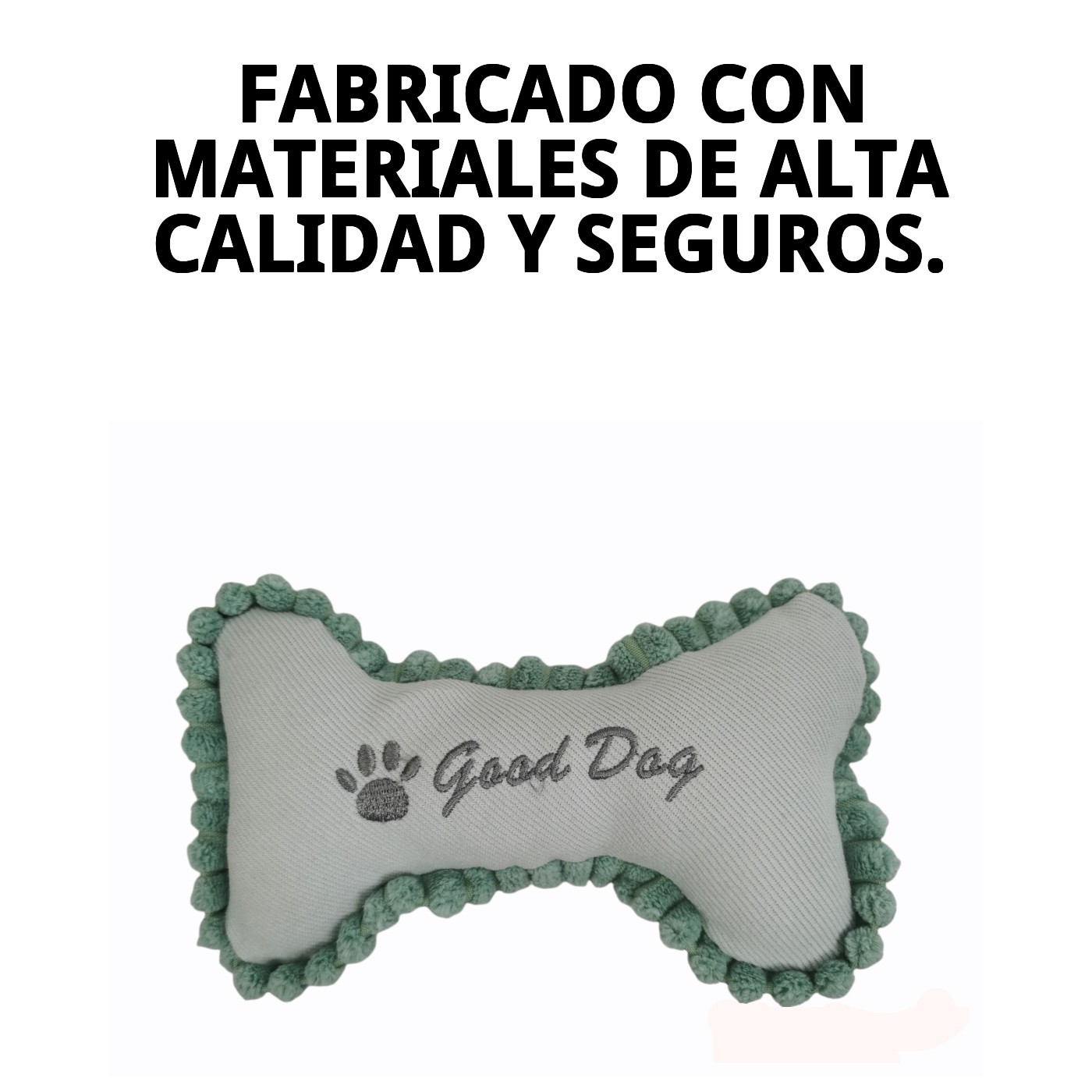 Hueso de Peluche para Perros 20 cm Moly | Juguete Suave, Resistente y con Sonido