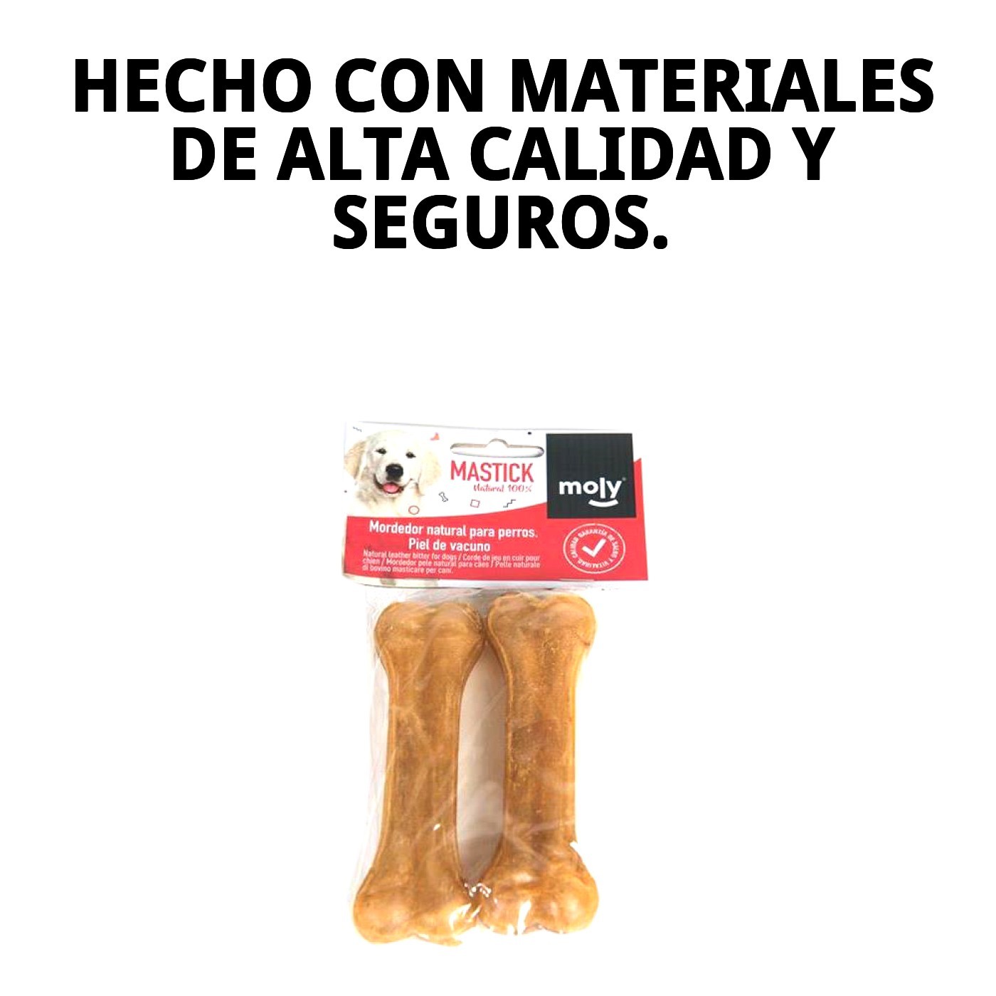 Hueso Prensado 11 cm P-2 Moly | Snack Natural y Duradero para Perros Pequeños y Medianos