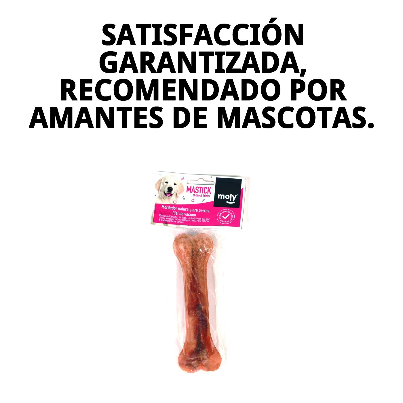Hueso Prensado 16 cm Moly | Snack Natural y Duradero para Perros de Tamaño Medio