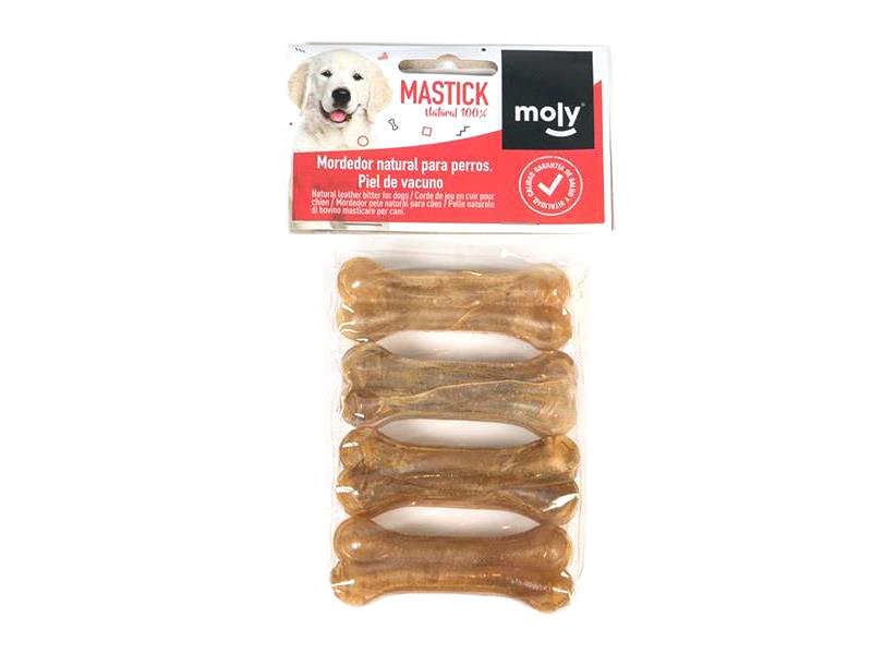 Hueso Prensado 8 cm P-4 Moly | Snack Natural y Duradero para Perros Pequeños