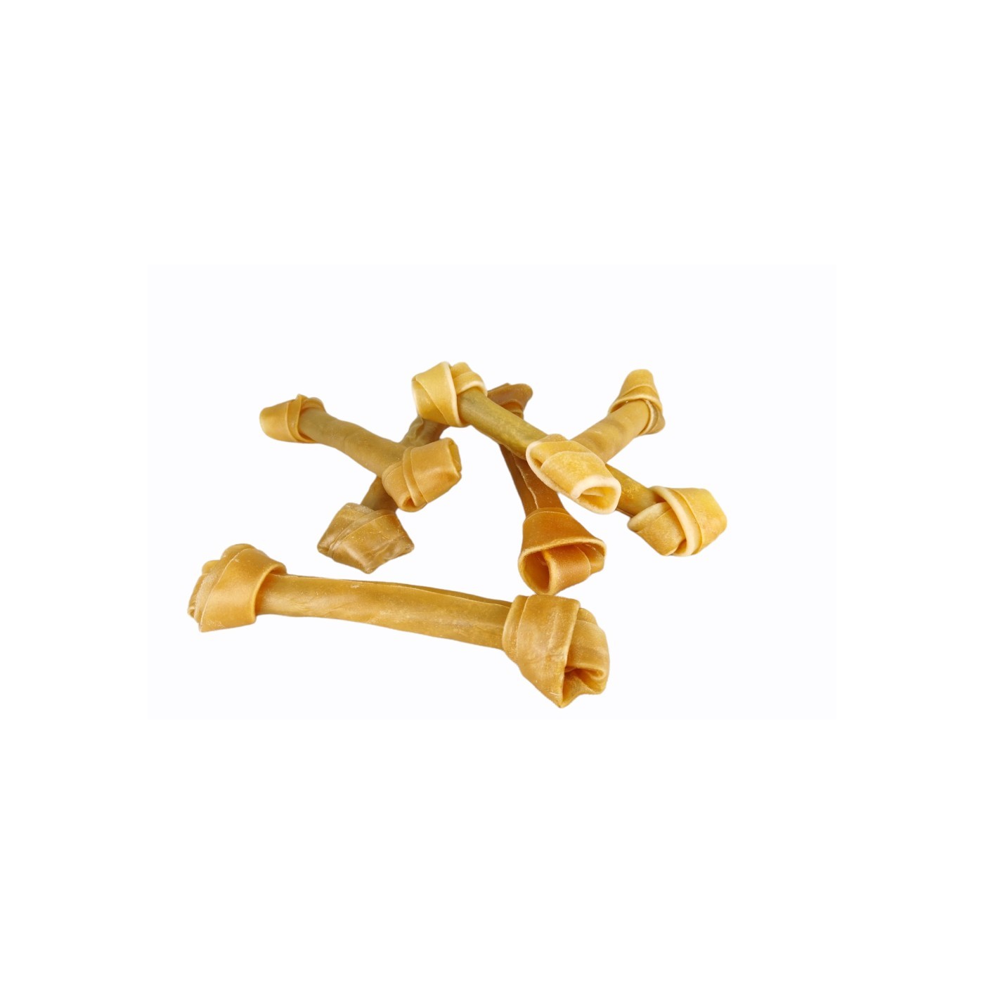 Huesos con Nudo 26 cm en Bolsa de 10 Unidades | Snack Natural y Resistente para Perros – Moly