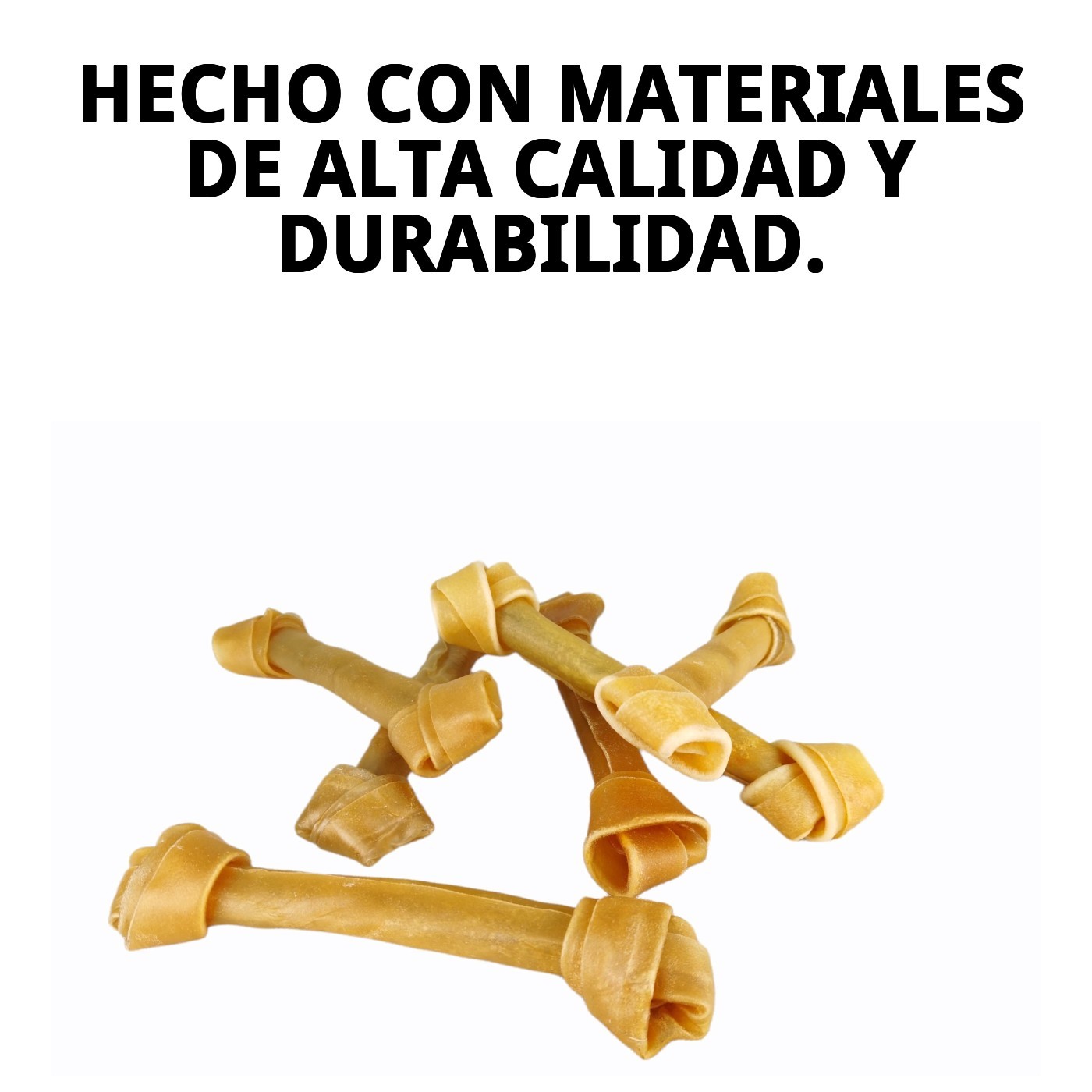 Huesos con Nudo 26 cm en Bolsa de 10 Unidades | Snack Natural y Resistente para Perros – Moly