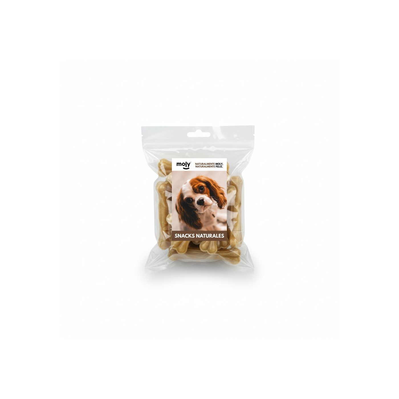Huesos Prensados 11 cm en Bolsa de 20 Unidades | Snack Natural para Perros Pequeños – Moly