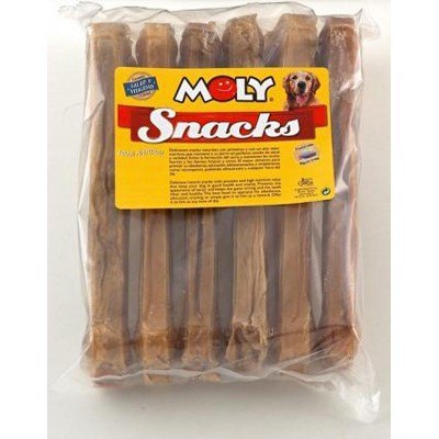 Huesos Prensados 21 cm en Bolsa de 10 Unidades | Snack Natural para Perros Medianos – Moly