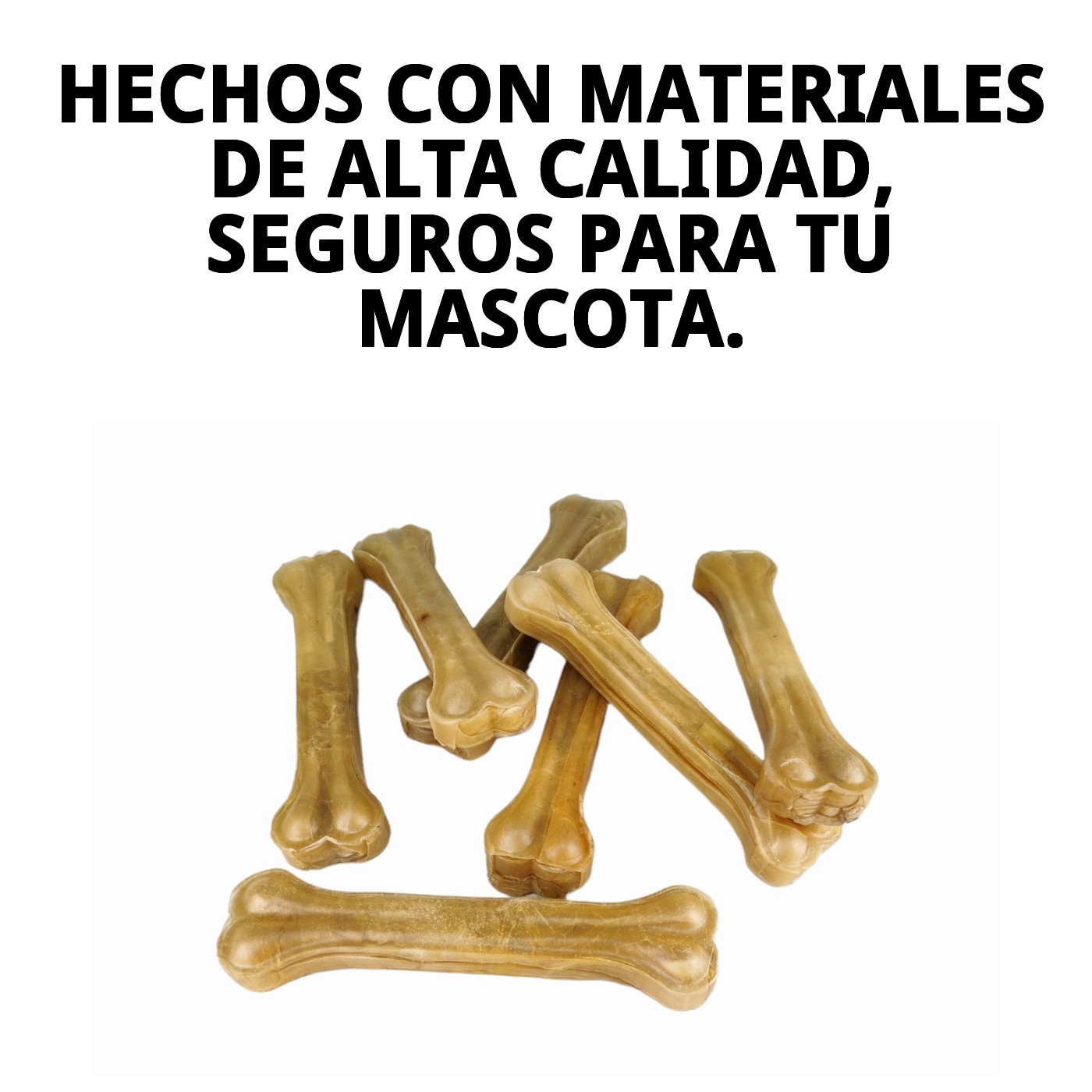 Huesos Prensados 26 cm en Bolsa de 10 Unidades | Snack Natural y Resistente para Perros – Moly