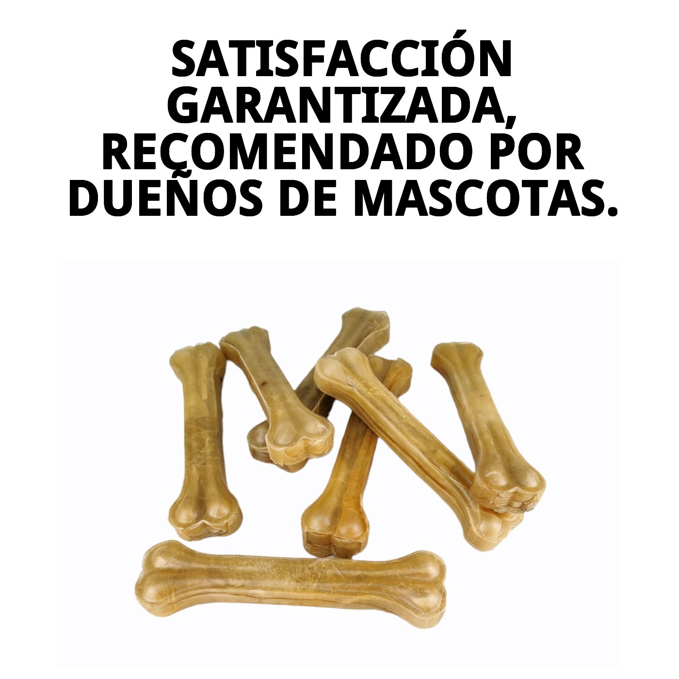 Huesos Prensados 26 cm en Bolsa de 10 Unidades | Snack Natural y Resistente para Perros – Moly