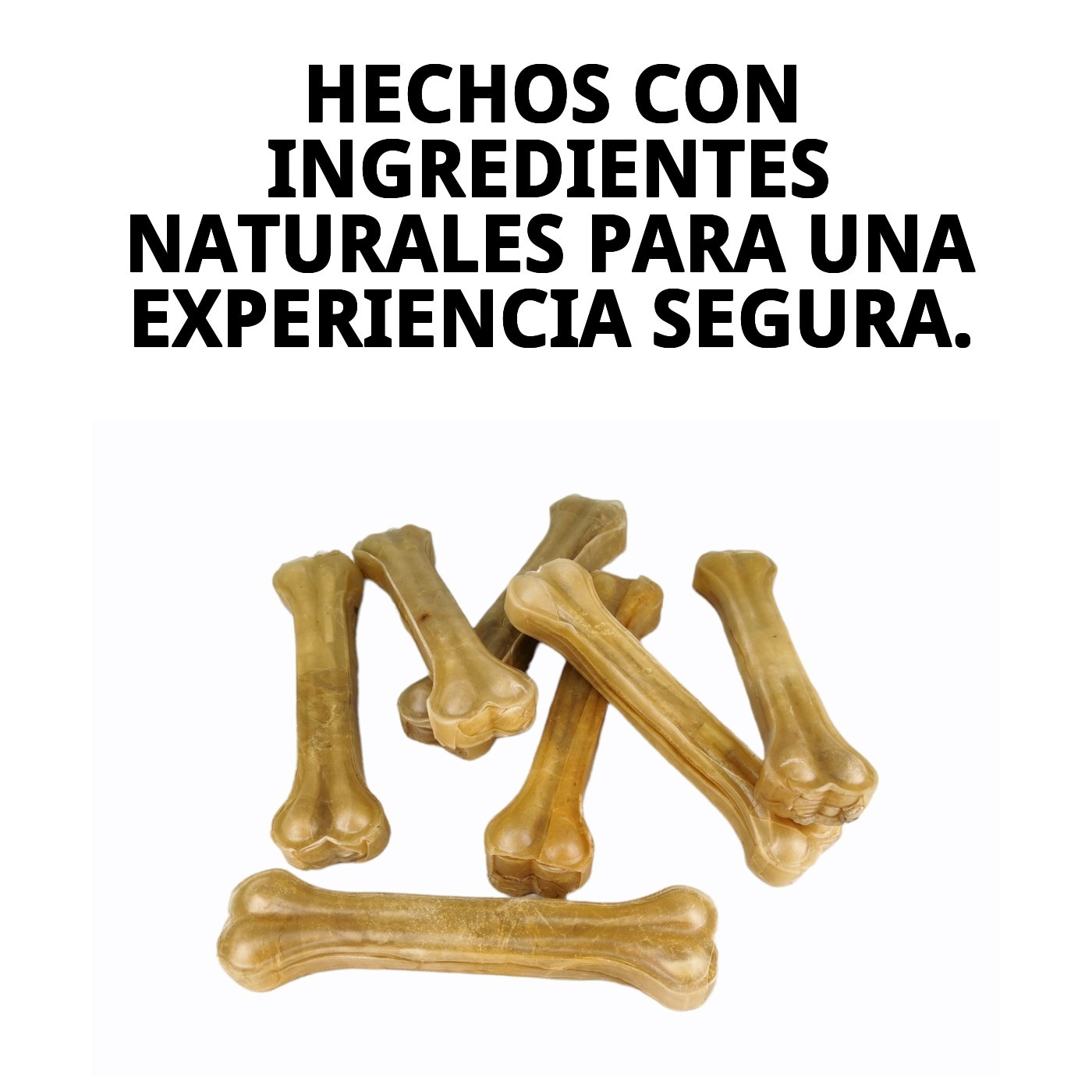 Huesos Prensados 8 cm en Bolsa de 50 Unidades | Snack Natural para Perros Pequeños – Moly