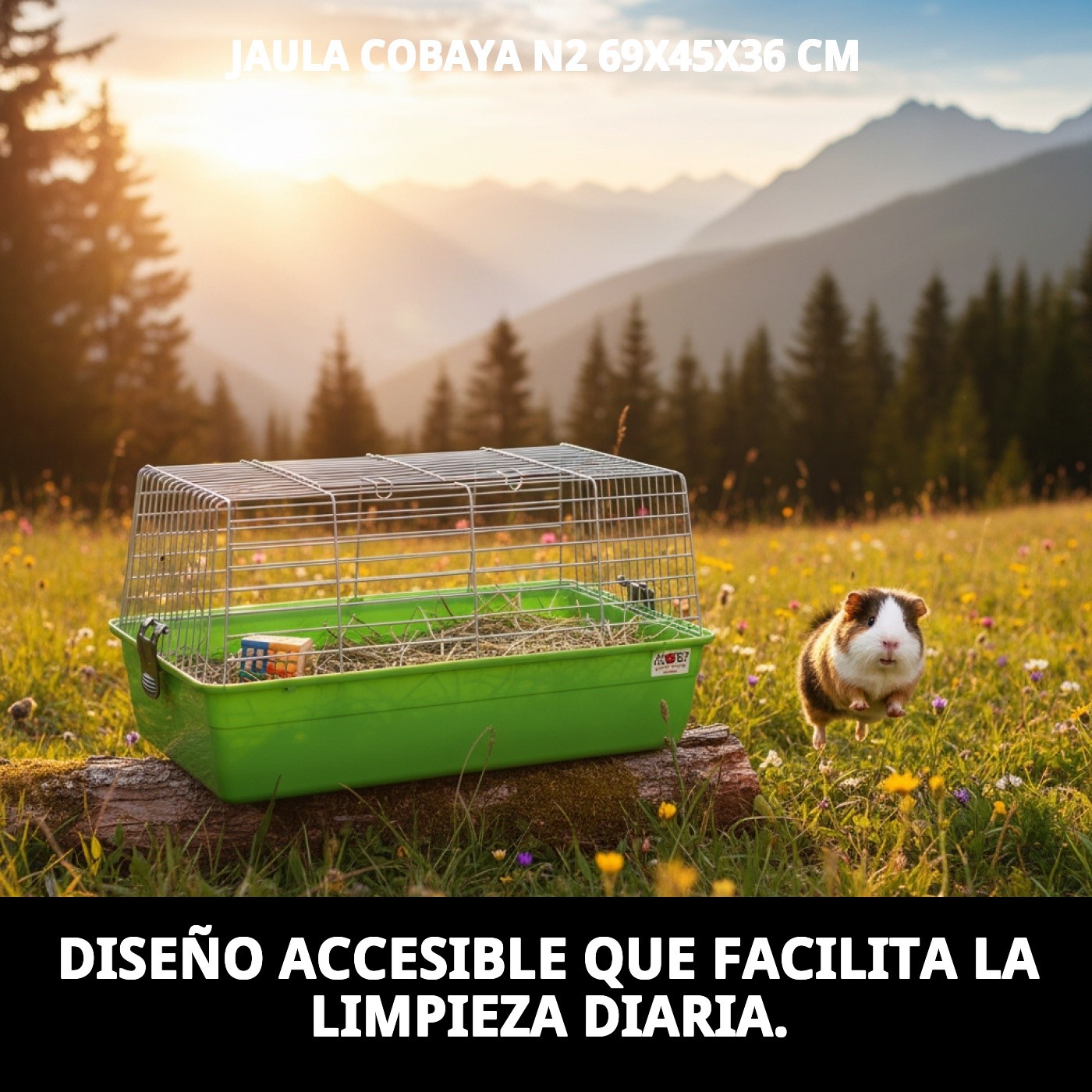 JAULA COBAYA N2 69X45X36 CM