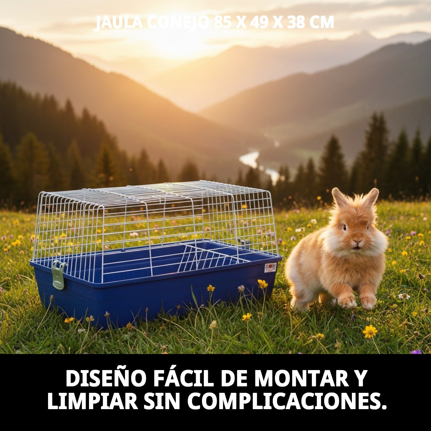 JAULA CONEJO 85 X 49 X 38 CM
