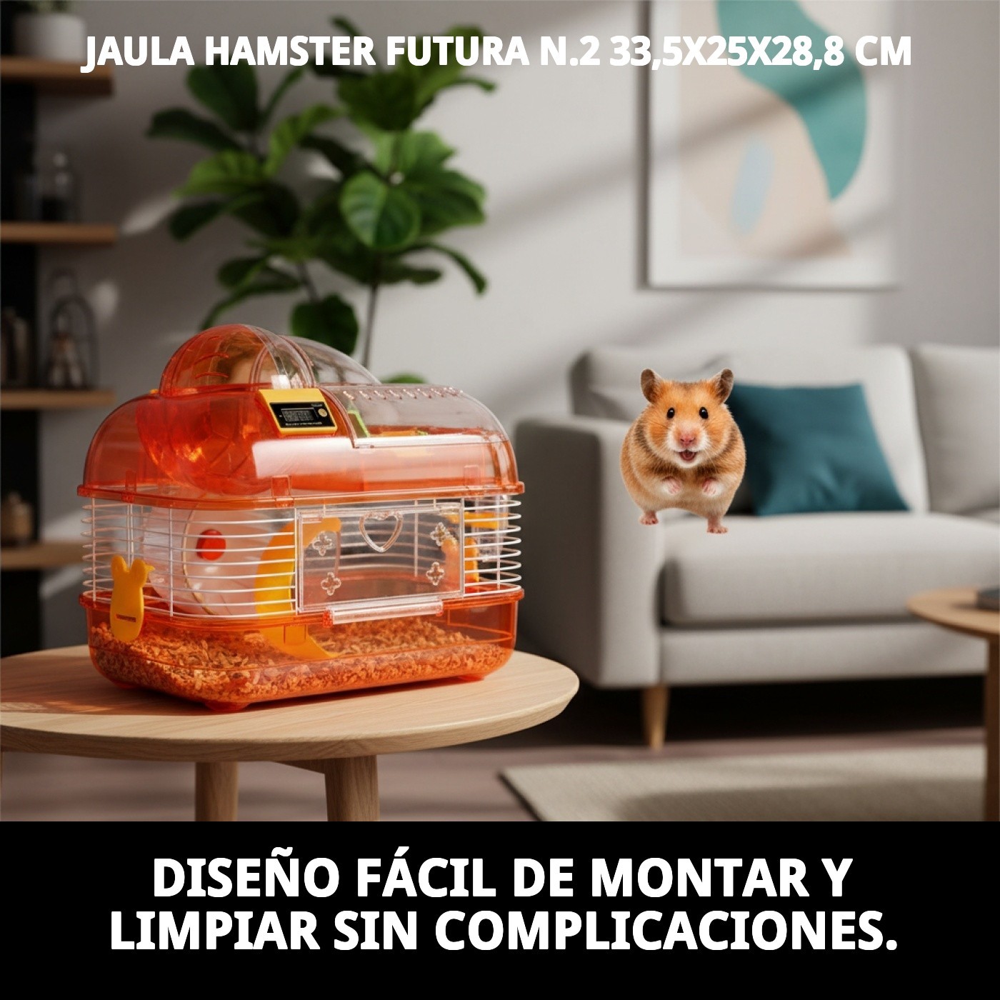 JAULA HAMSTER FUTURA N.2 33,5X25X28,8 CM