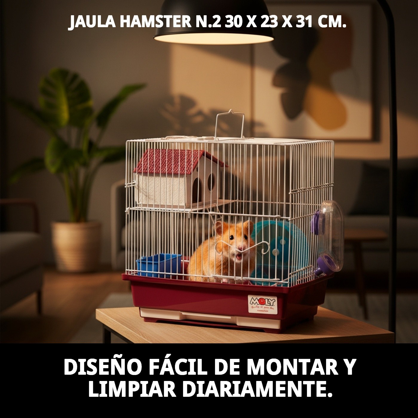 JAULA HAMSTER N.2 30 X 23 X 31 CM.