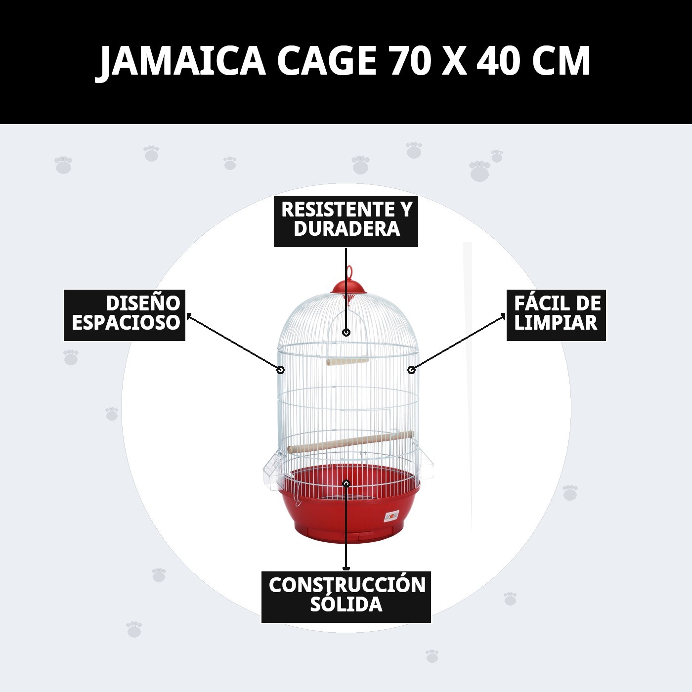 JAULA JAMAICA 70 X 40 CM.