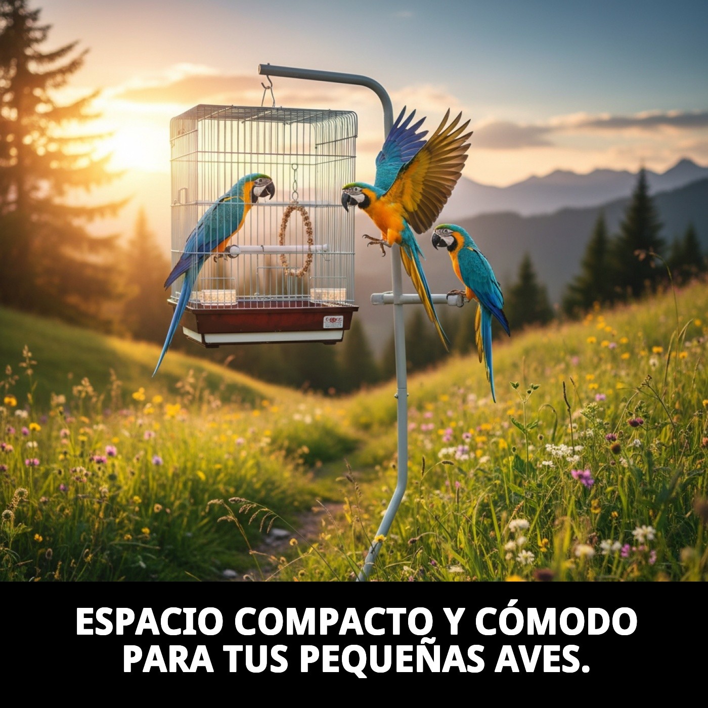 JAULA MACAO 40 X 40 X 54 CM.