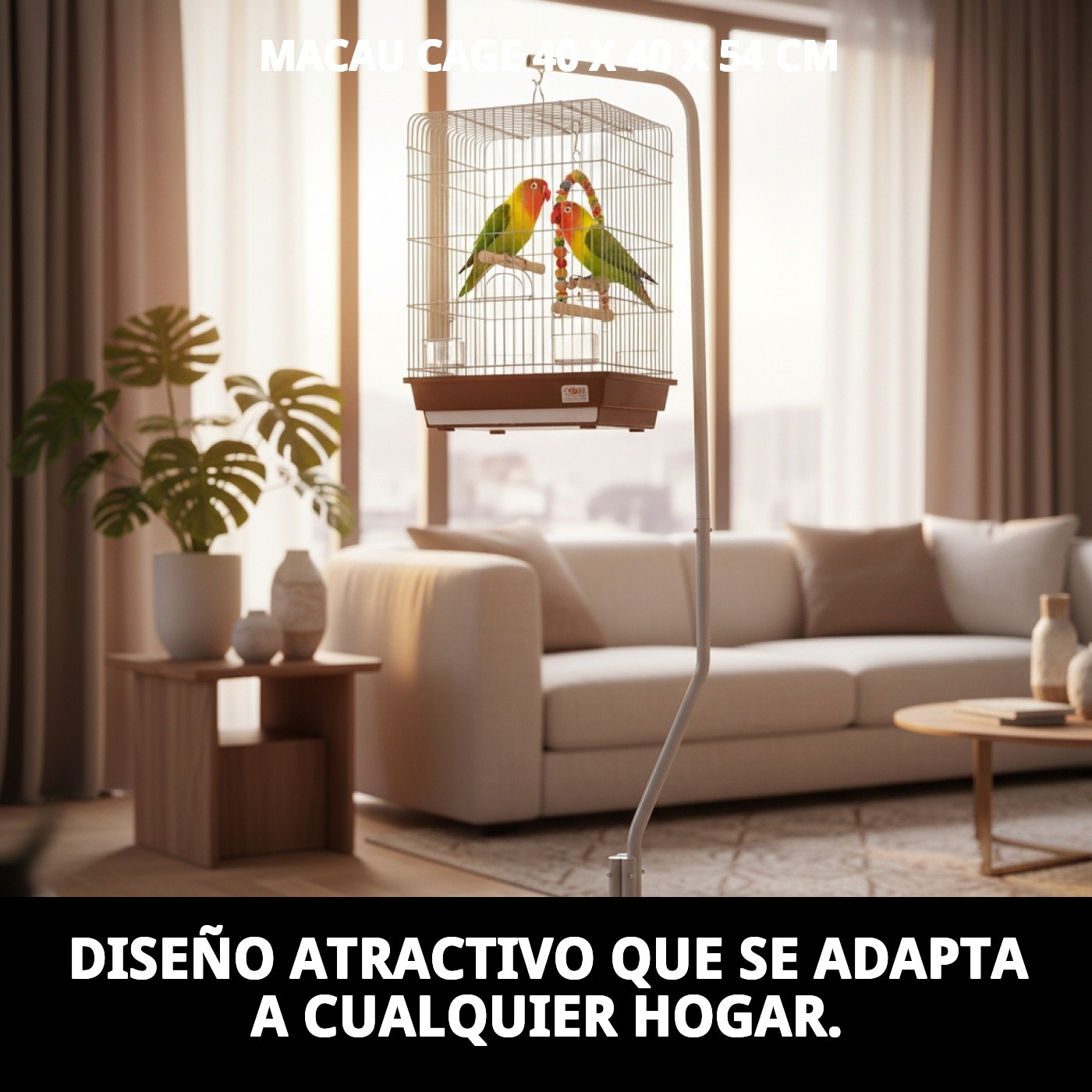 JAULA MACAO 40 X 40 X 54 CM.