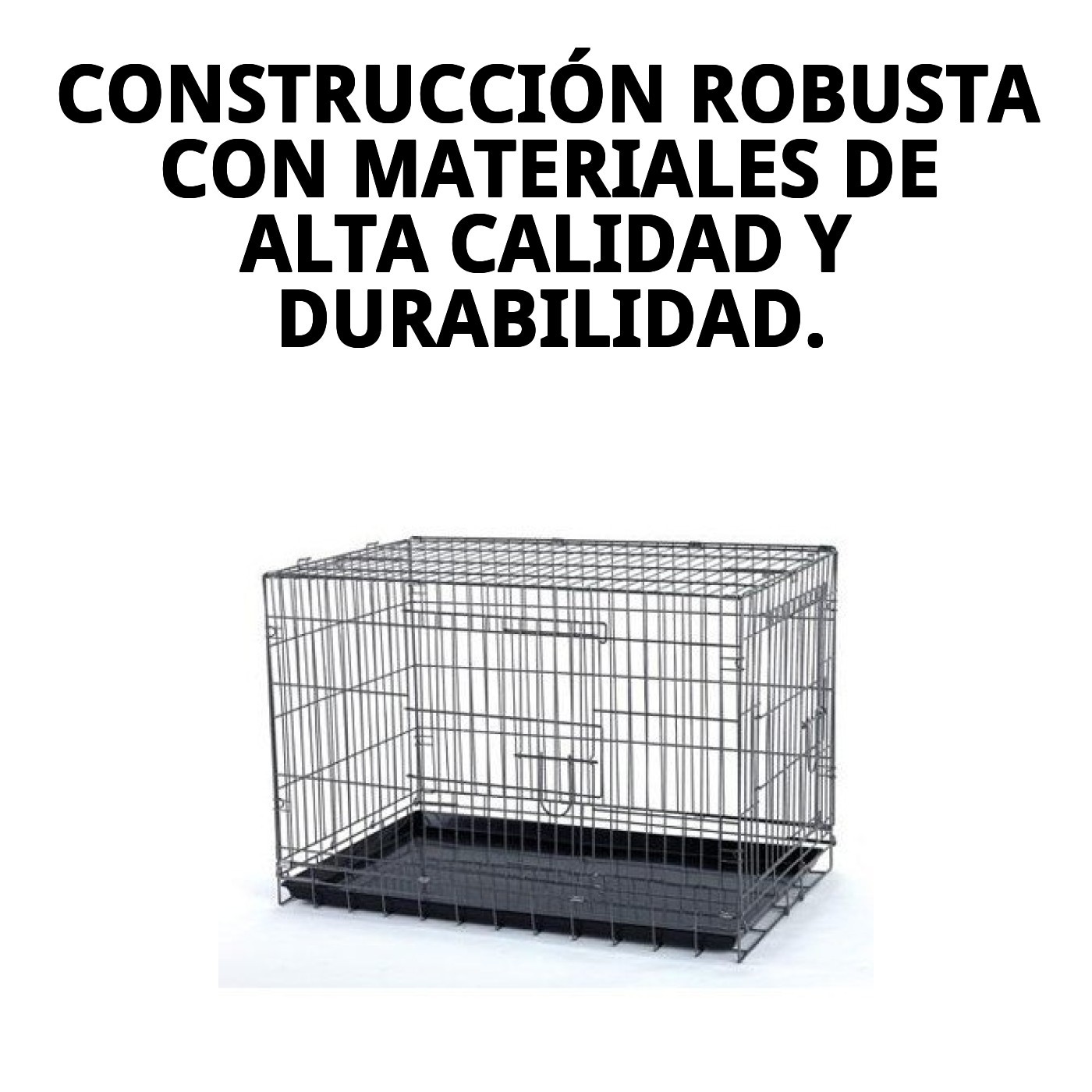 Jaula Metálica Mediana para Perros 78×48×55 cm Moly | Resistente, Segura y Plegable