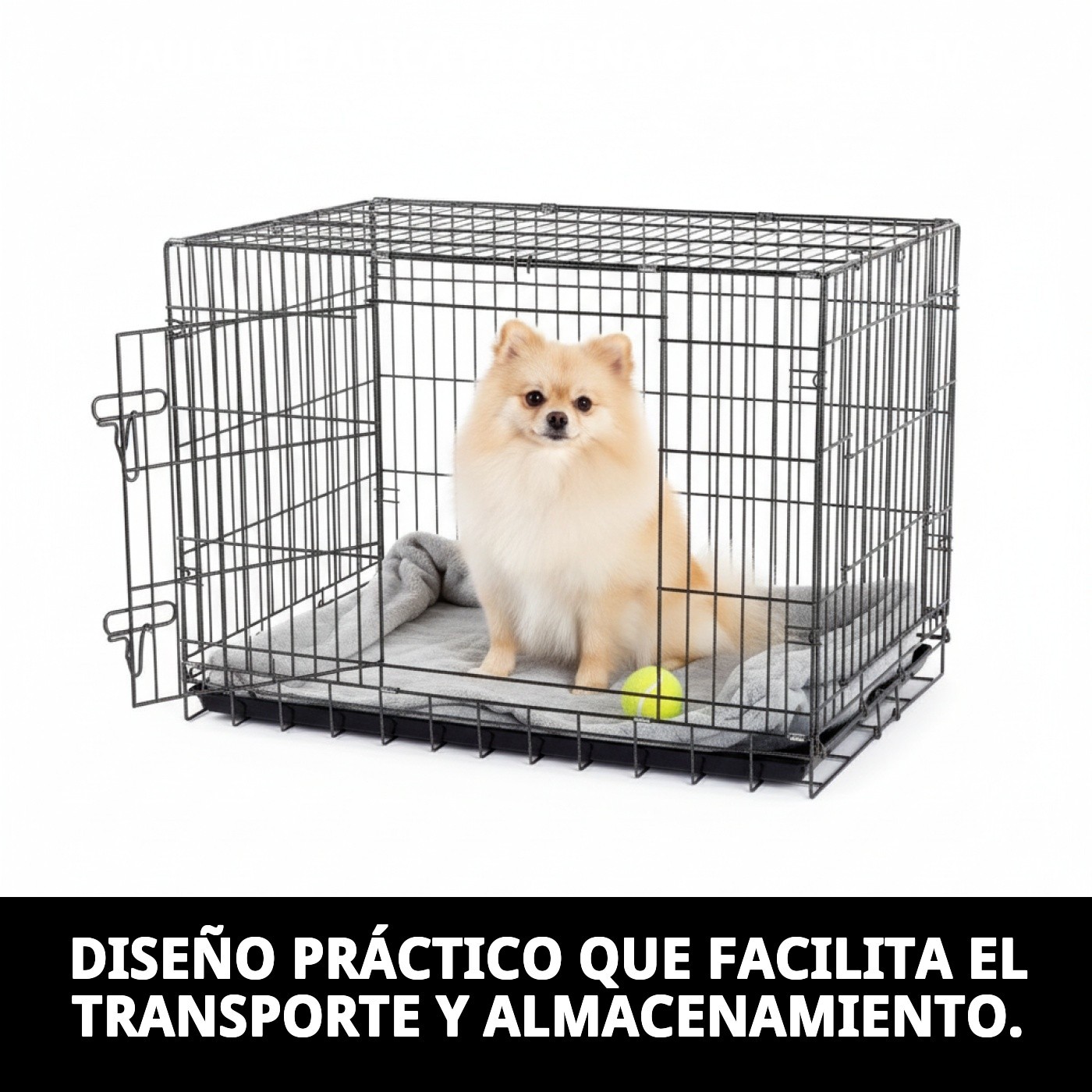 Jaula Metálica Pequeña para Perros 61×44×50 cm Moly | Segura, Resistente y Plegable