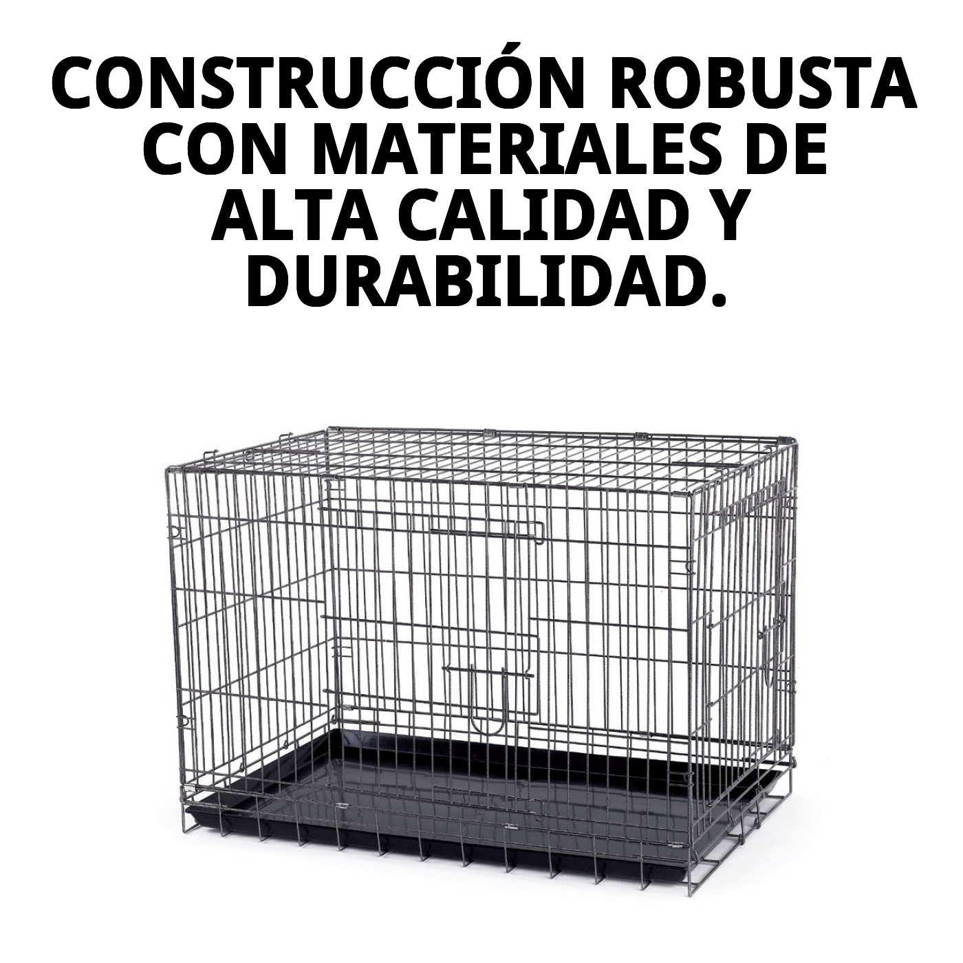 Jaula Metálica Pequeña para Perros 61×44×50 cm Moly | Segura, Resistente y Plegable