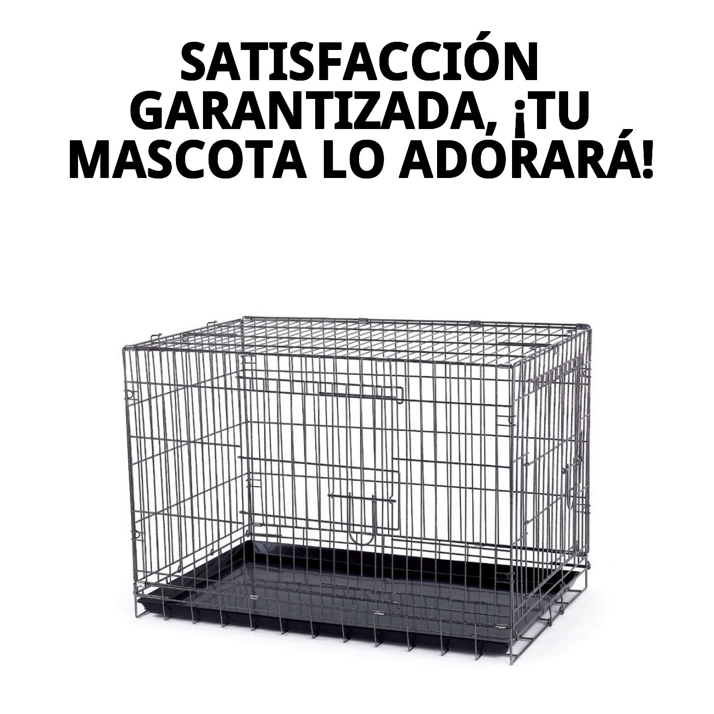 Jaula Metálica Pequeña para Perros 61×44×50 cm Moly | Segura, Resistente y Plegable