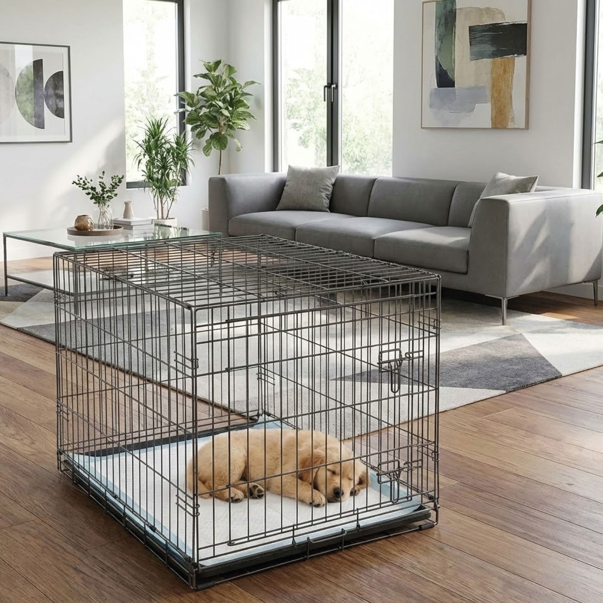 Jaula Metálica Pequeña para Perros 61×44×50 cm Moly | Segura, Resistente y Plegable