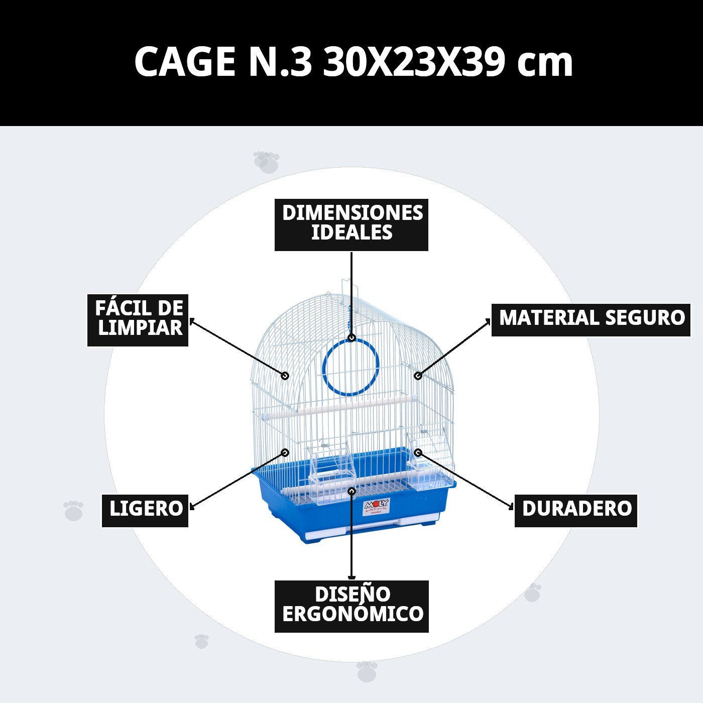 JAULA N.3 30X23X39 cm