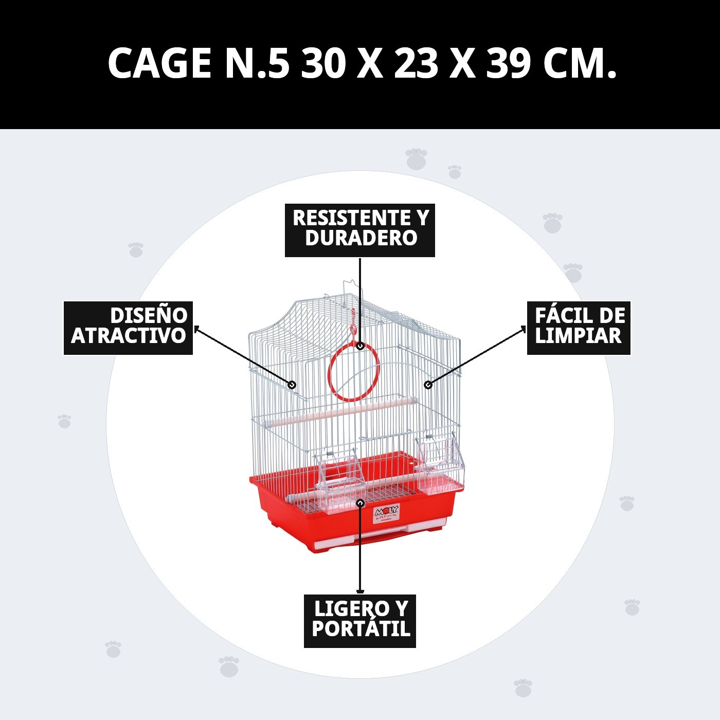 JAULA N.5 30 X 23 X 39 CM.