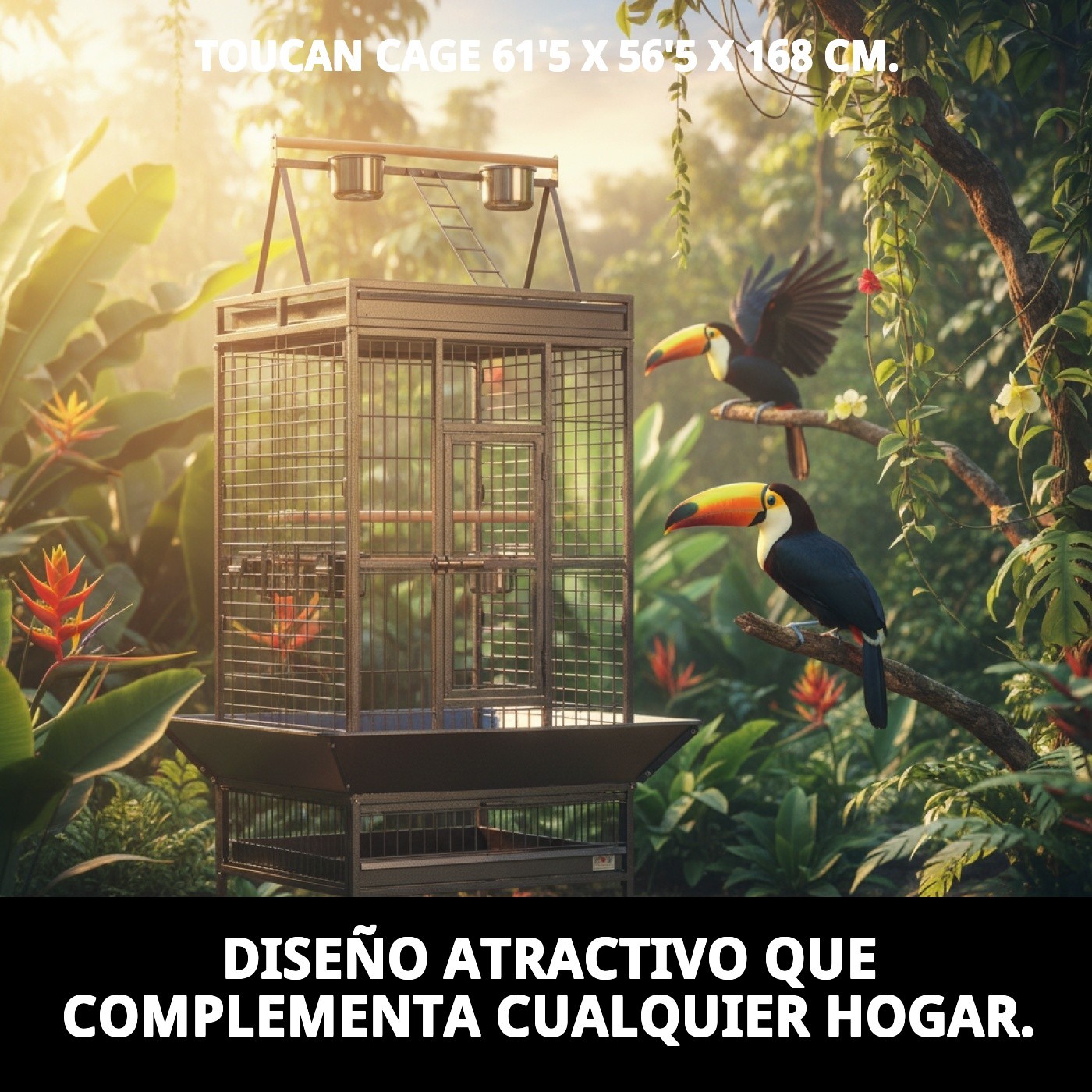 JAULA TUCAN 61'5 X 56'5 X 168 CM.
