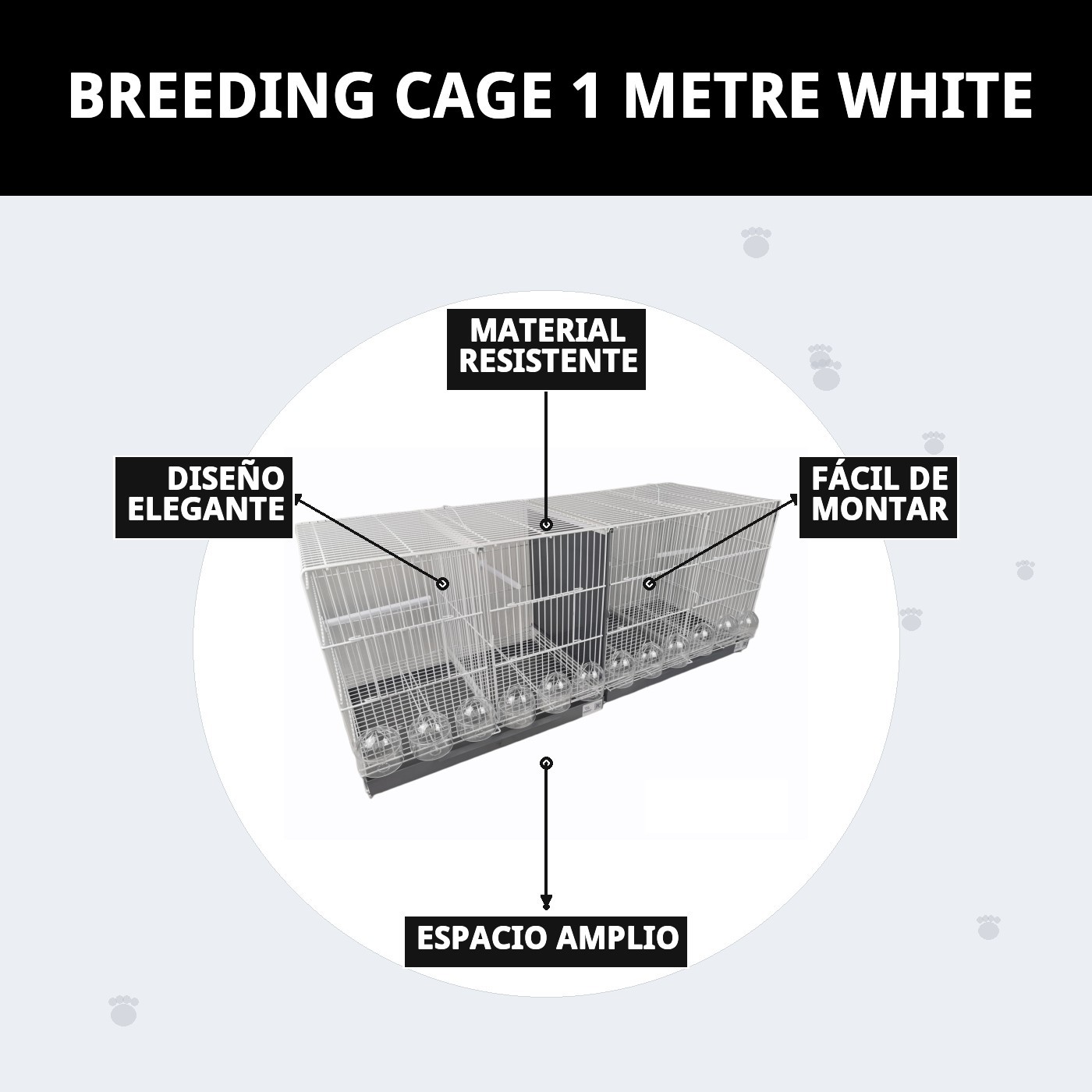 JAULON DE CRIA 1 METRO BLANCA