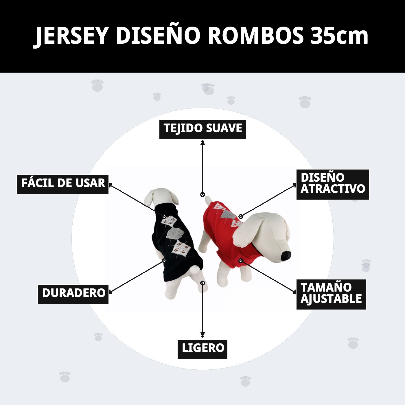 JERSEY DISEÑO ROMBOS 35cm