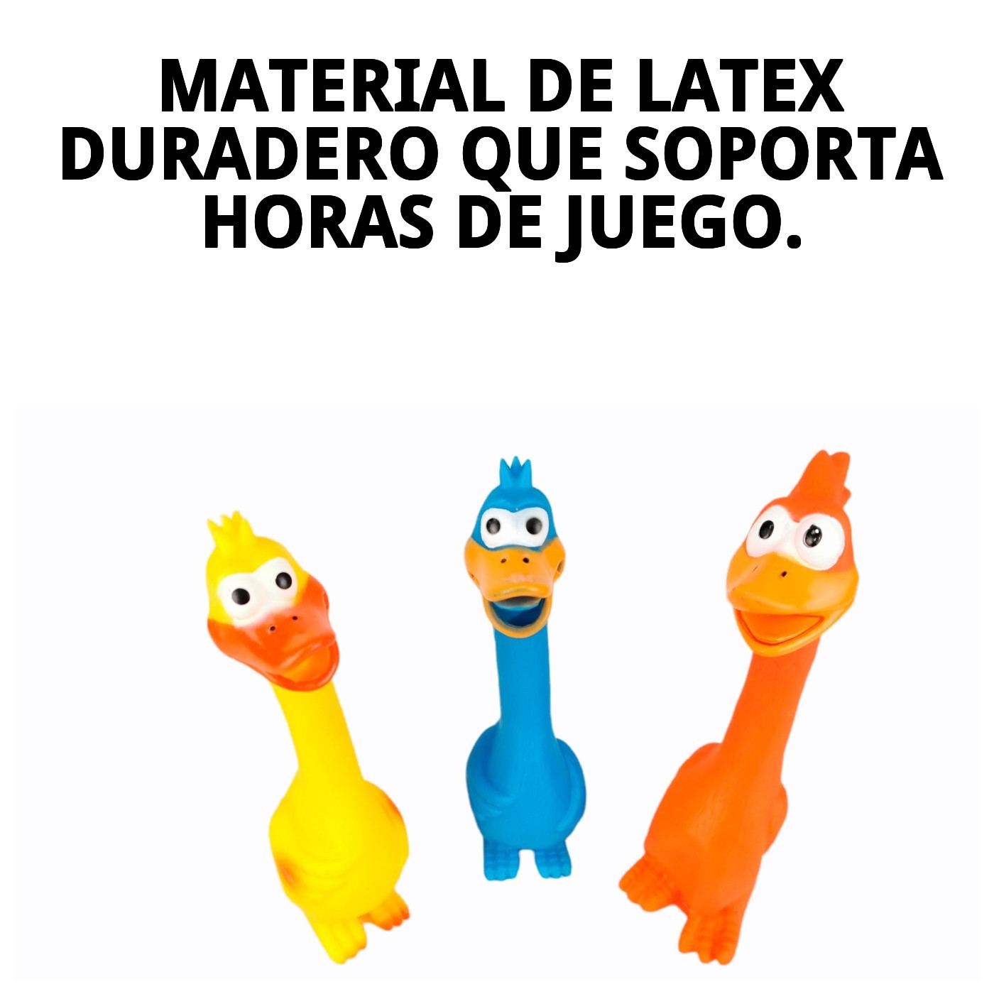 Juguete de Látex Pollo Funny 28 cm Moly | Divertido, Resistente y con Sonido para Perros