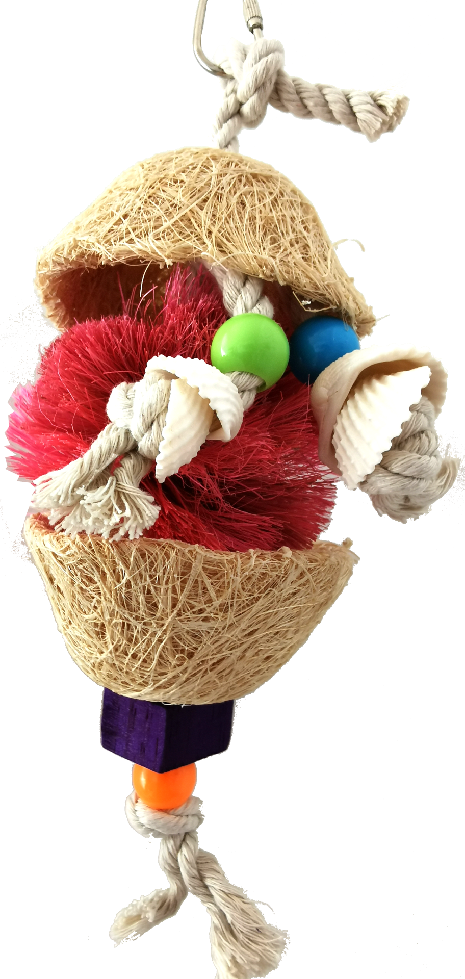 JUGUETE INTERACTIVO FIBRAS NATURALES -CONCHAS 15X9