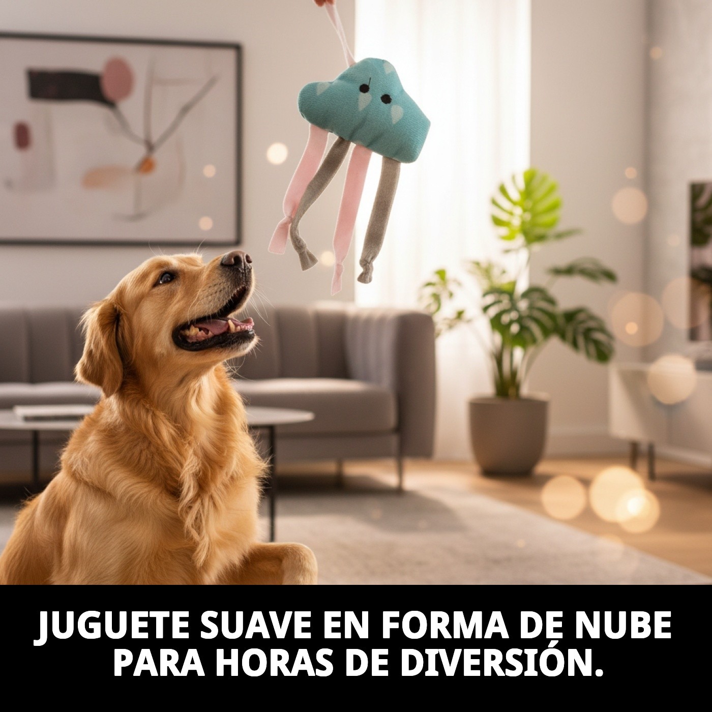 Juguete Nube para Perros Raza Pequeña 10 cm Moly | Mordedor Suave y Resistente para Perros Pequeños
