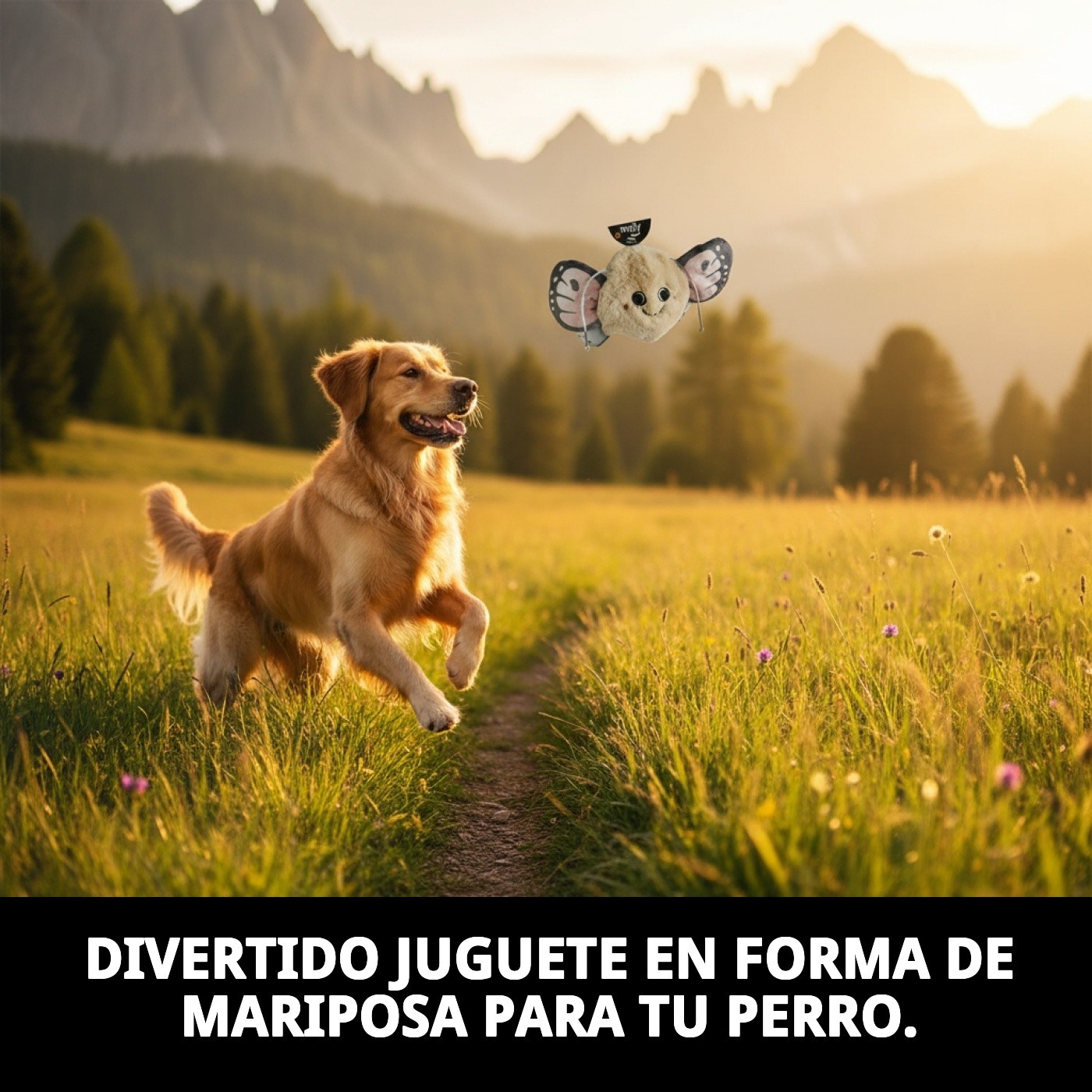 Juguete para Perros Butterfly 10 cm Moly | Mordedor Pequeño y Resistente para Juego Activo