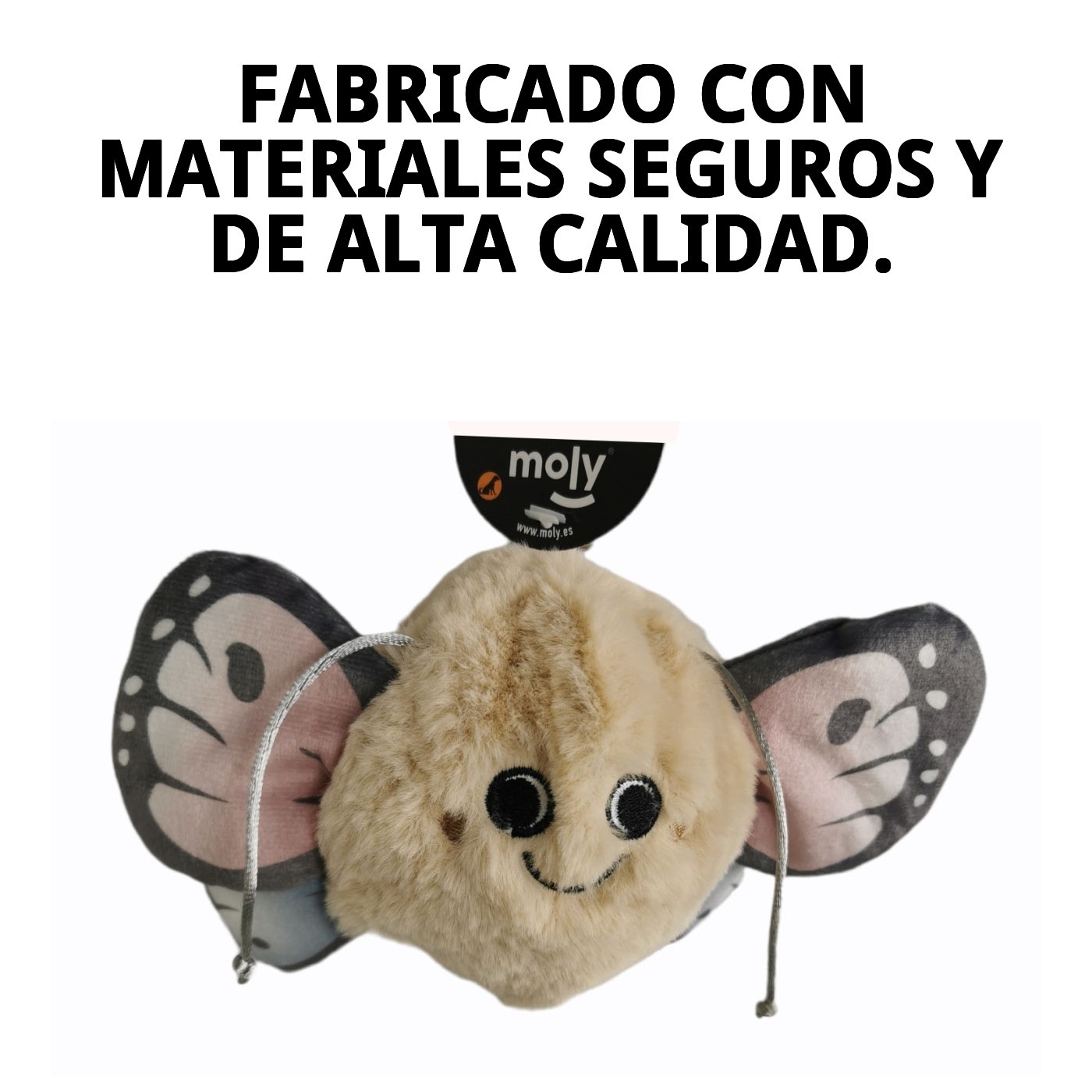 Juguete para Perros Butterfly 10 cm Moly | Mordedor Pequeño y Resistente para Juego Activo