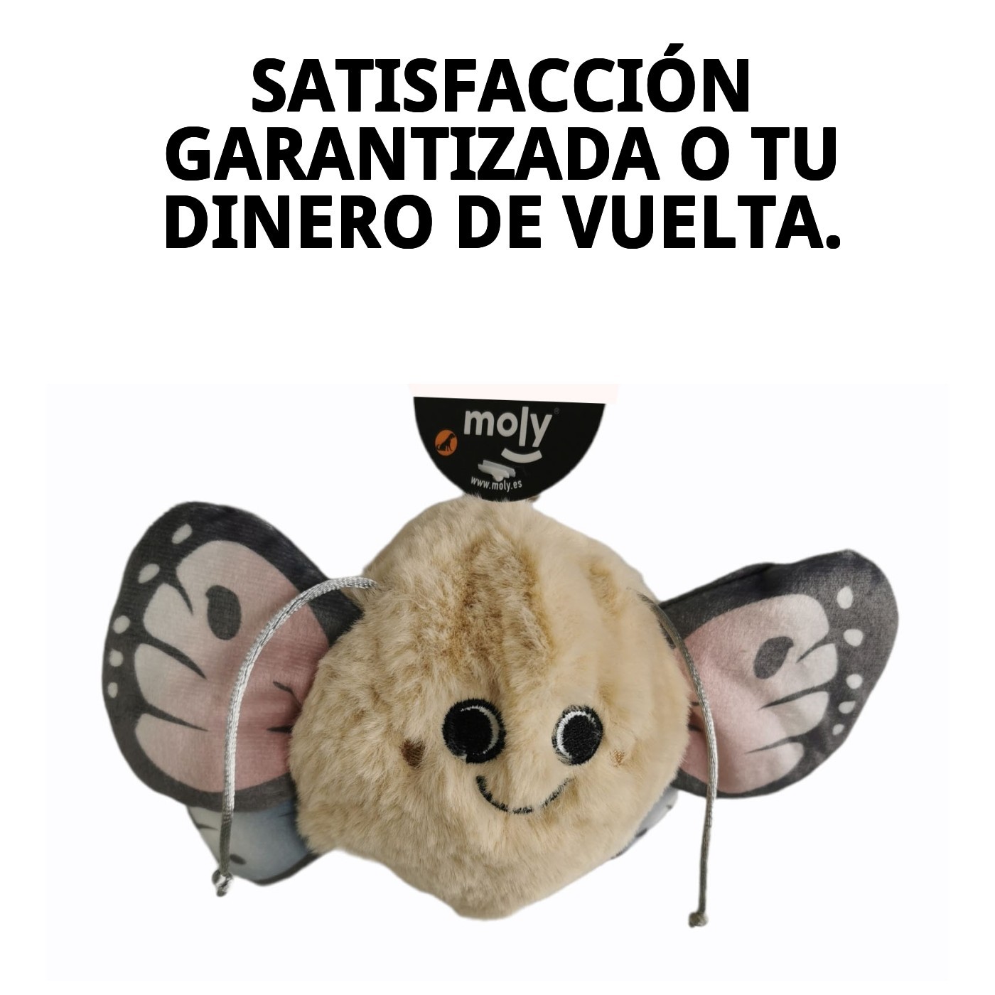 Juguete para Perros Butterfly 10 cm Moly | Mordedor Pequeño y Resistente para Juego Activo