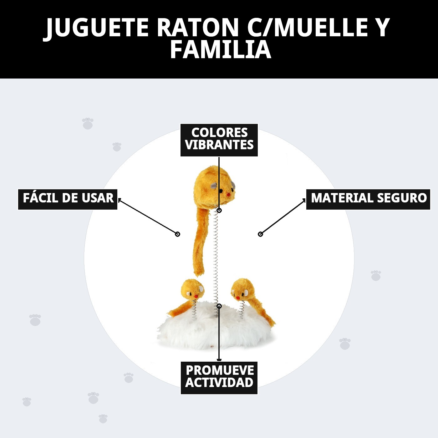 JUGUETE RATON C/MUELLE Y FAMILIA
