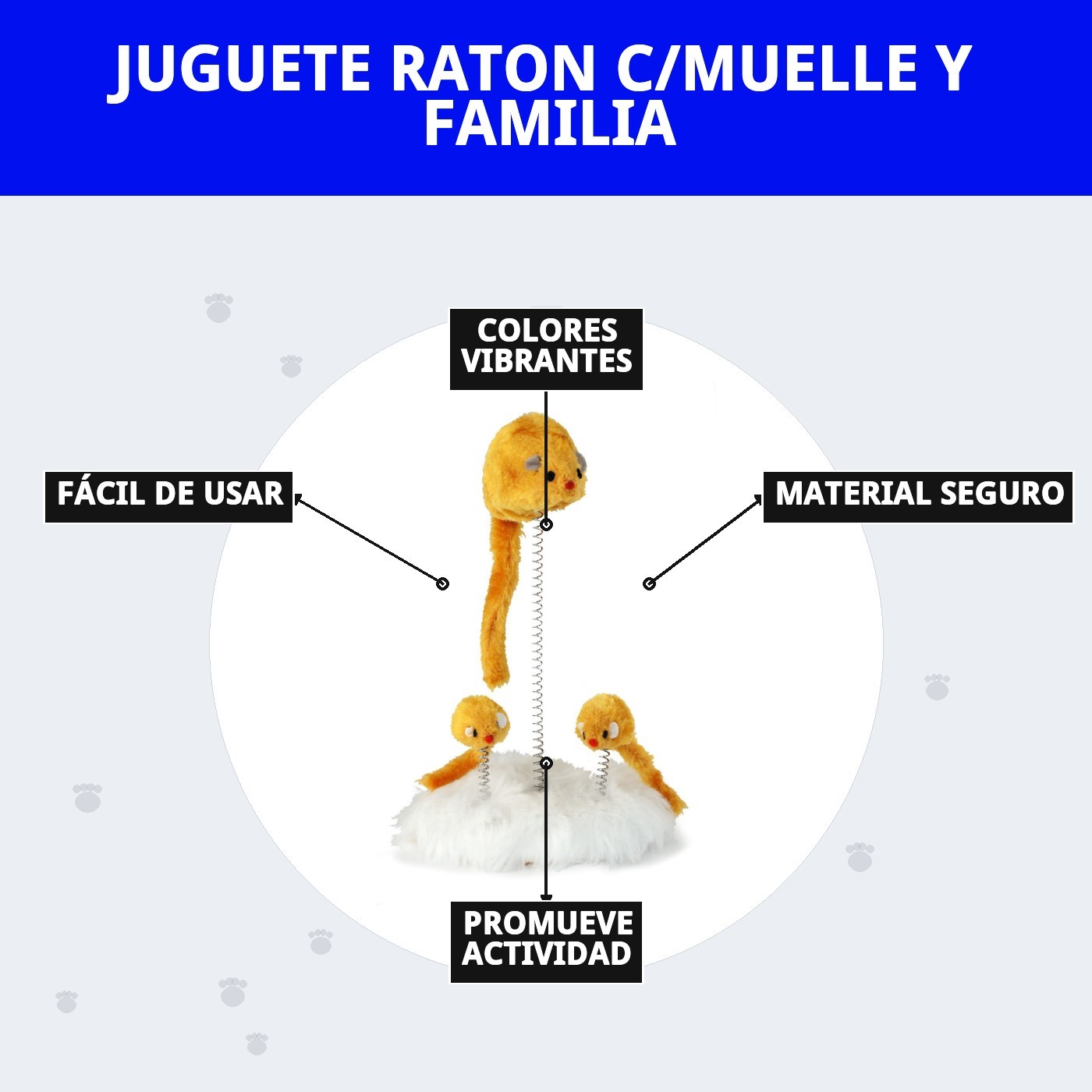 JUGUETE RATON C/MUELLE Y FAMILIA