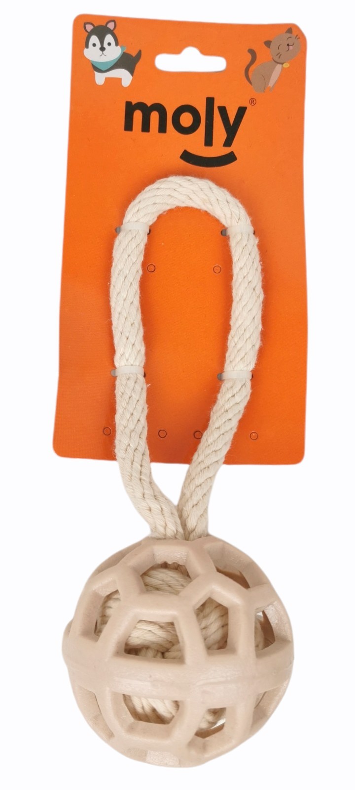 JUGUETE TPR ECO CON CUERDA  ALGODON 7.5*21 CM