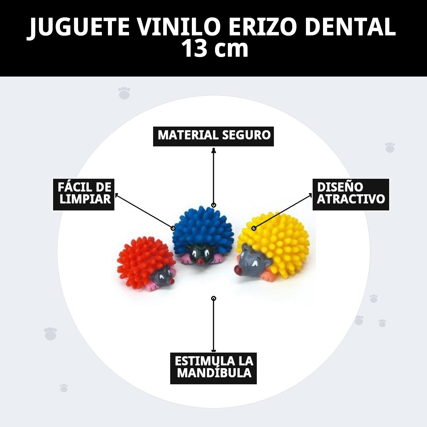 JUGUETE VINILO ERIZO DENTAL 13 cm
