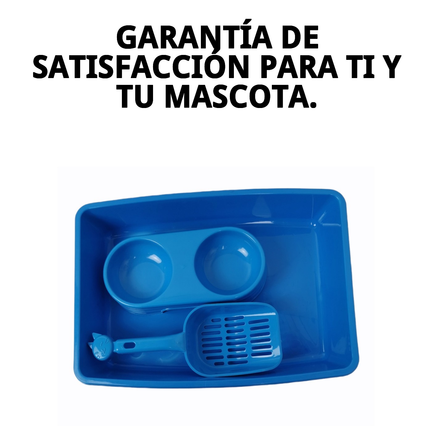 KIT PARA GATO BANDEJA/COMEDERO/PALA 37X26