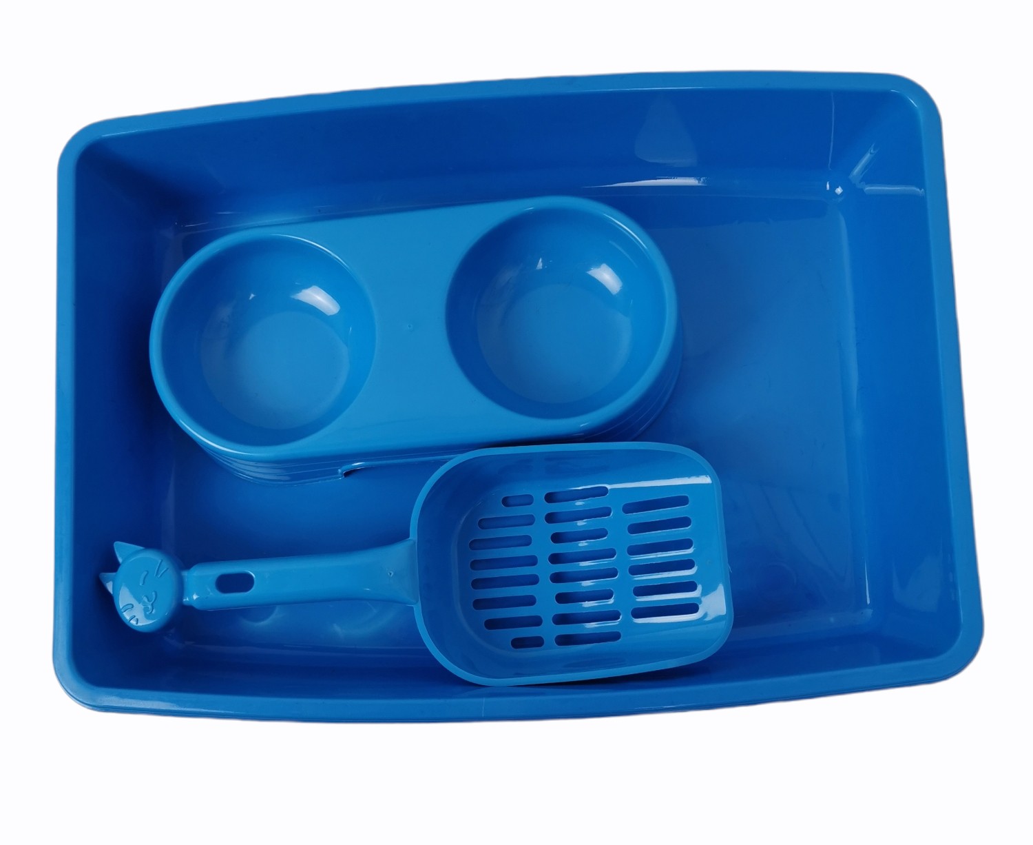 KIT PARA GATO BANDEJA/COMEDERO/PALA 37X26