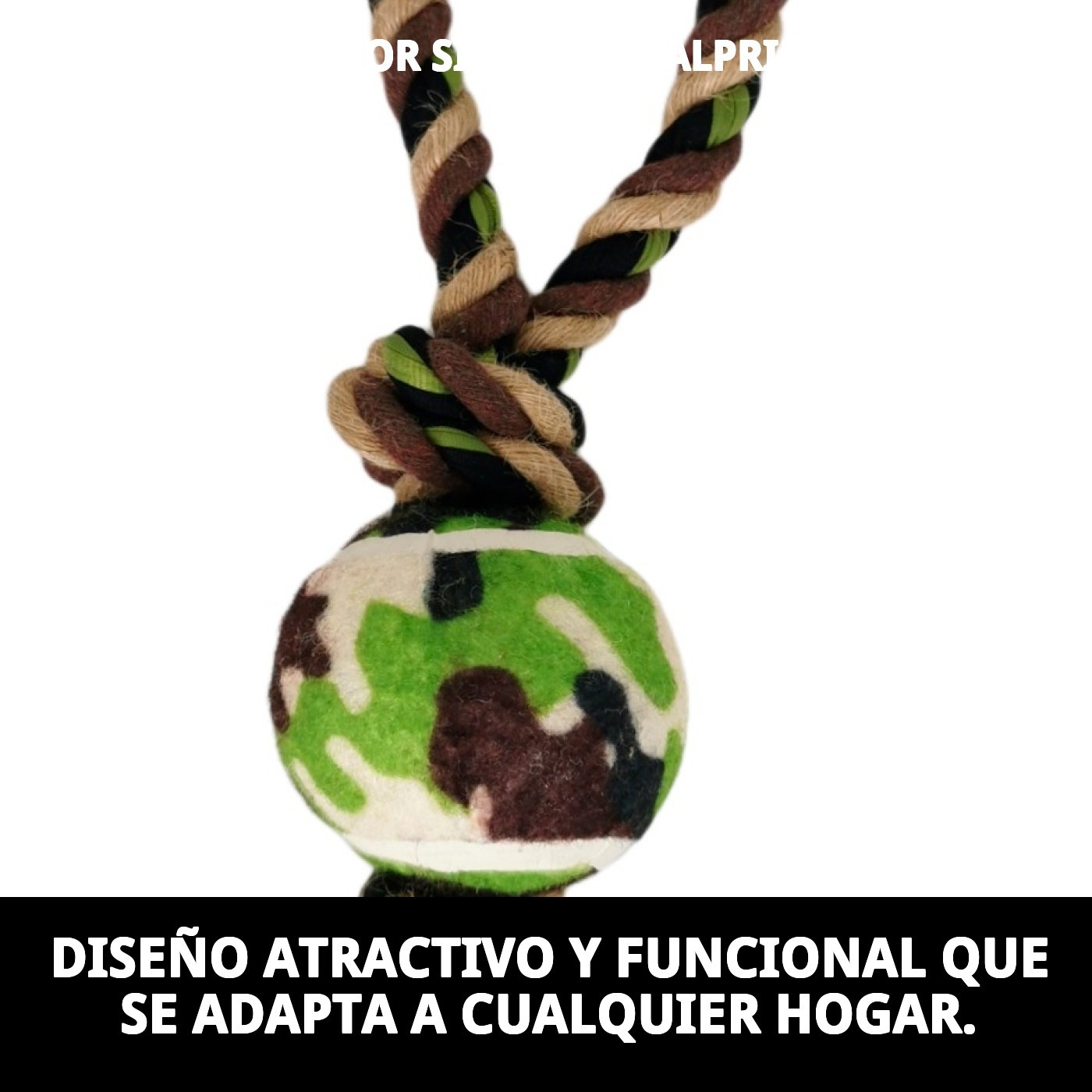 Lanzador Sisal Animalprint 33 cm Moly | Juguete Resistente y Elegante para Lanzar y Morder