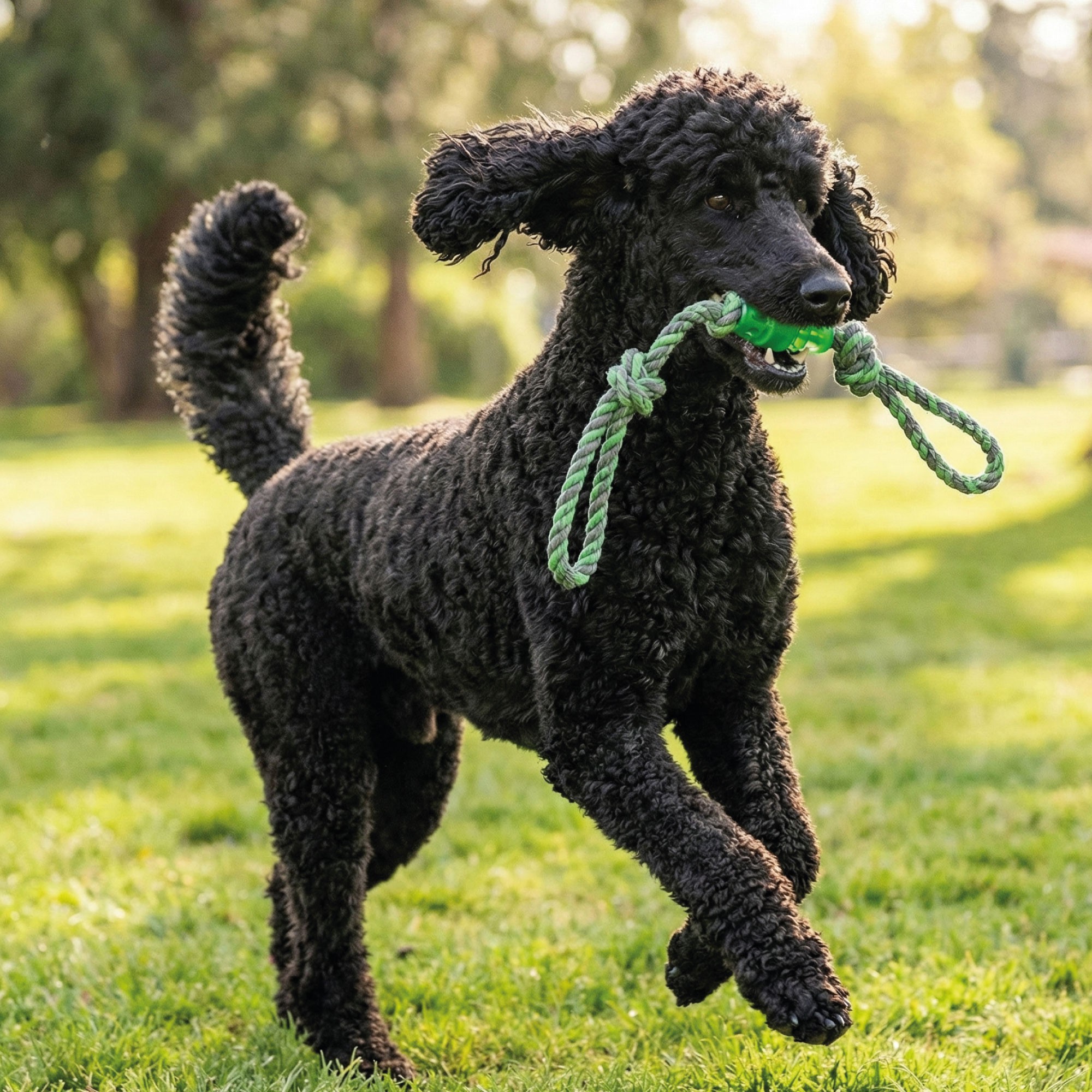 Lanzador TPR/Algodón 50 cm Green Moly | Juguete Resistente para Lanzar, Tirar y Morde