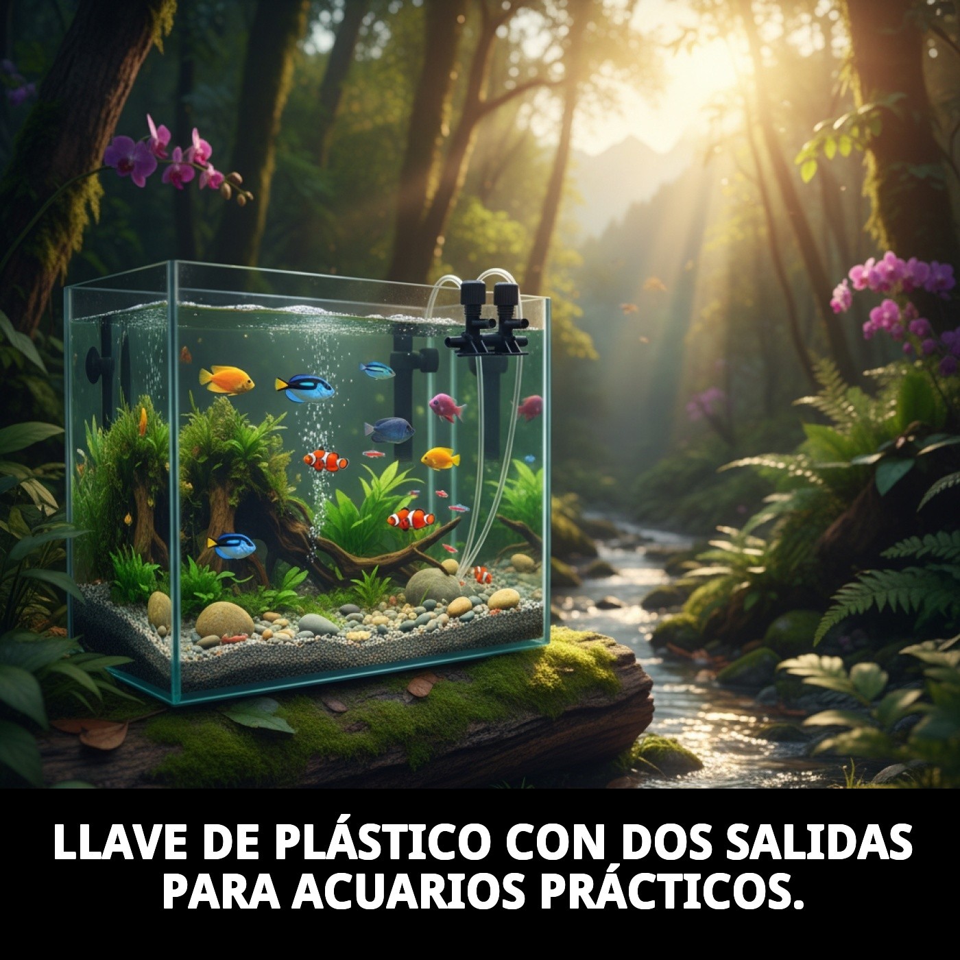 LLAVE PLASTICO 2 SALIDAS