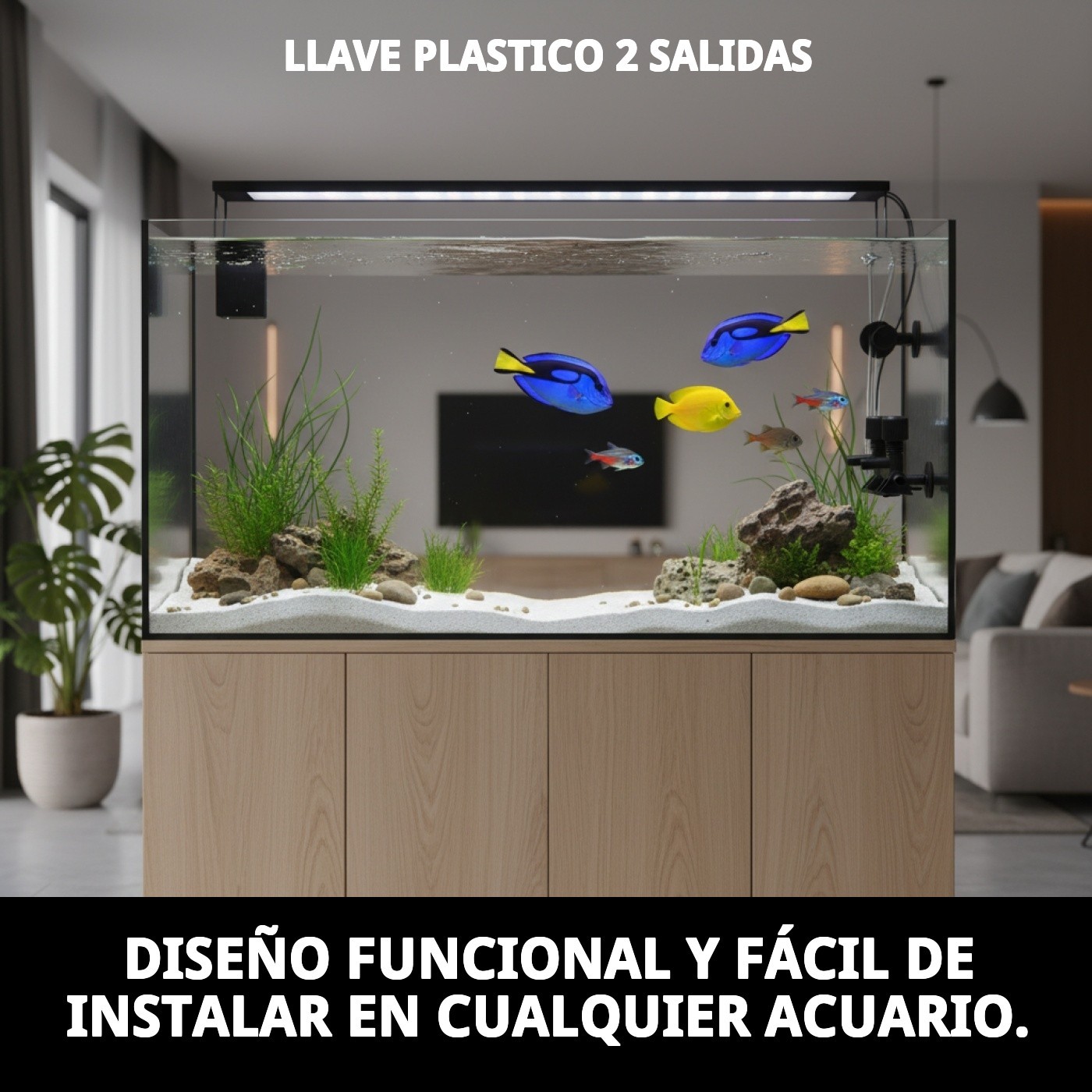 LLAVE PLASTICO 2 SALIDAS