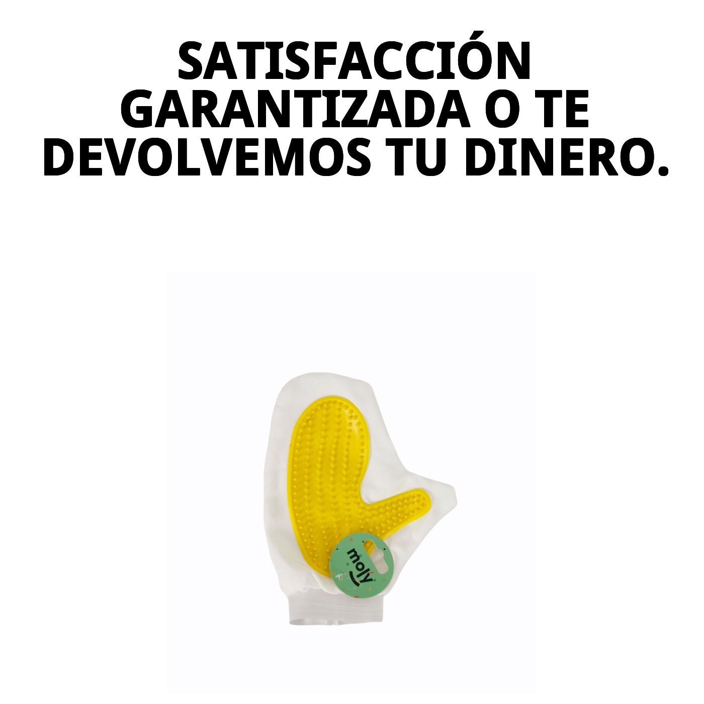 Manopla Quitapelo Moly | Guante Removedor de Pelos para Perros, Gatos y Hogar