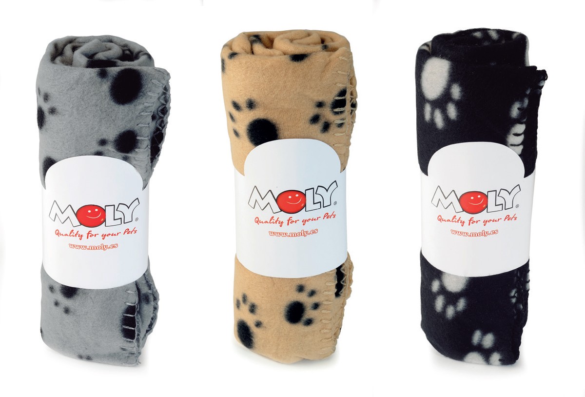 MANTA MULTIUSOS HUELLAS 100 X 70 CM.