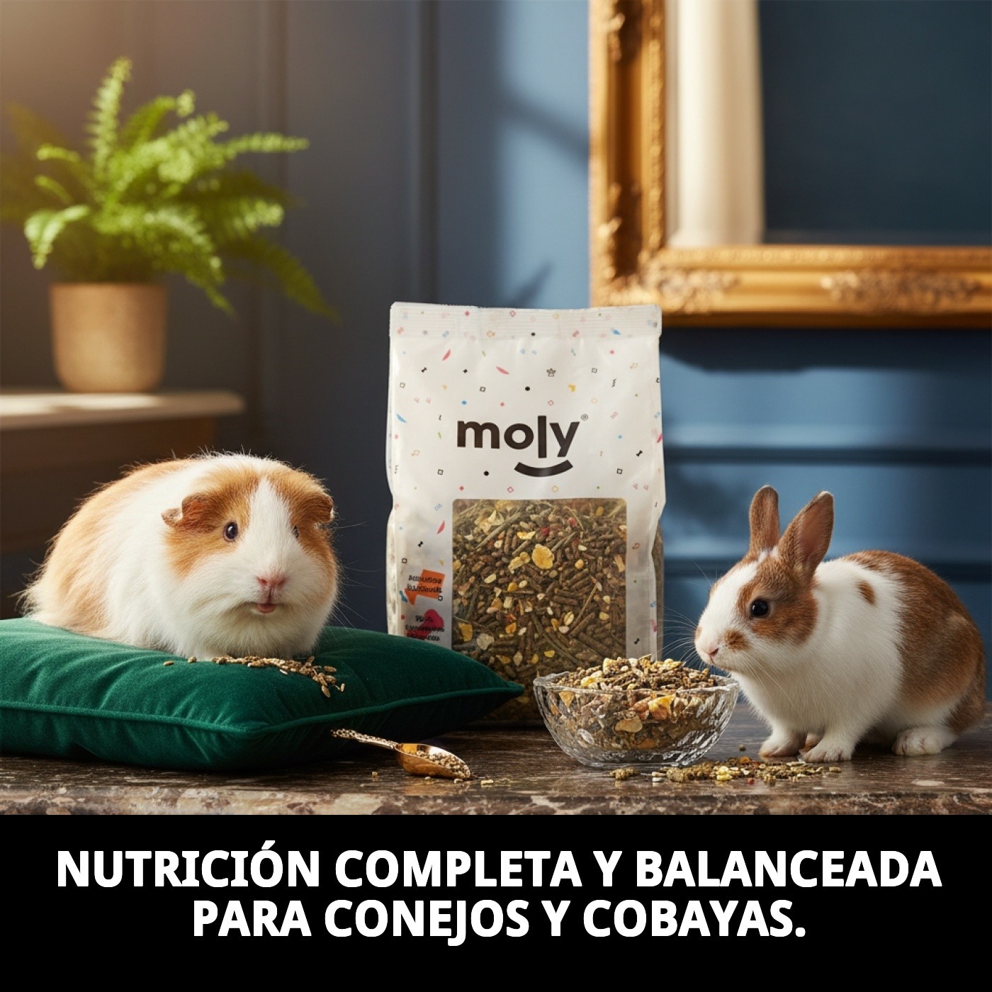 MIXTURA CONEJOS Y COBAYAS MOLY 800 GR