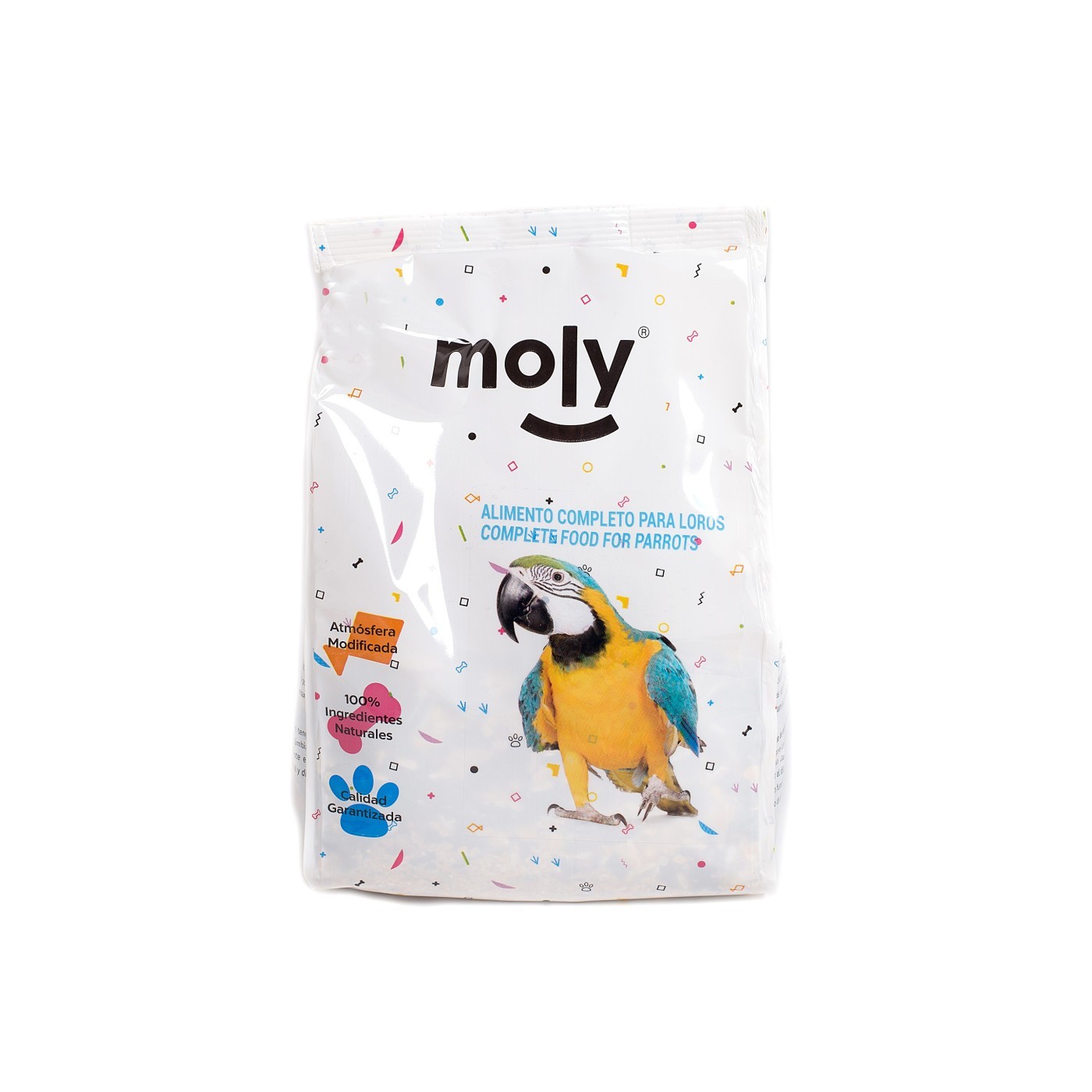MIXTURA LOROS Y COTORRAS MOLY 600 GR