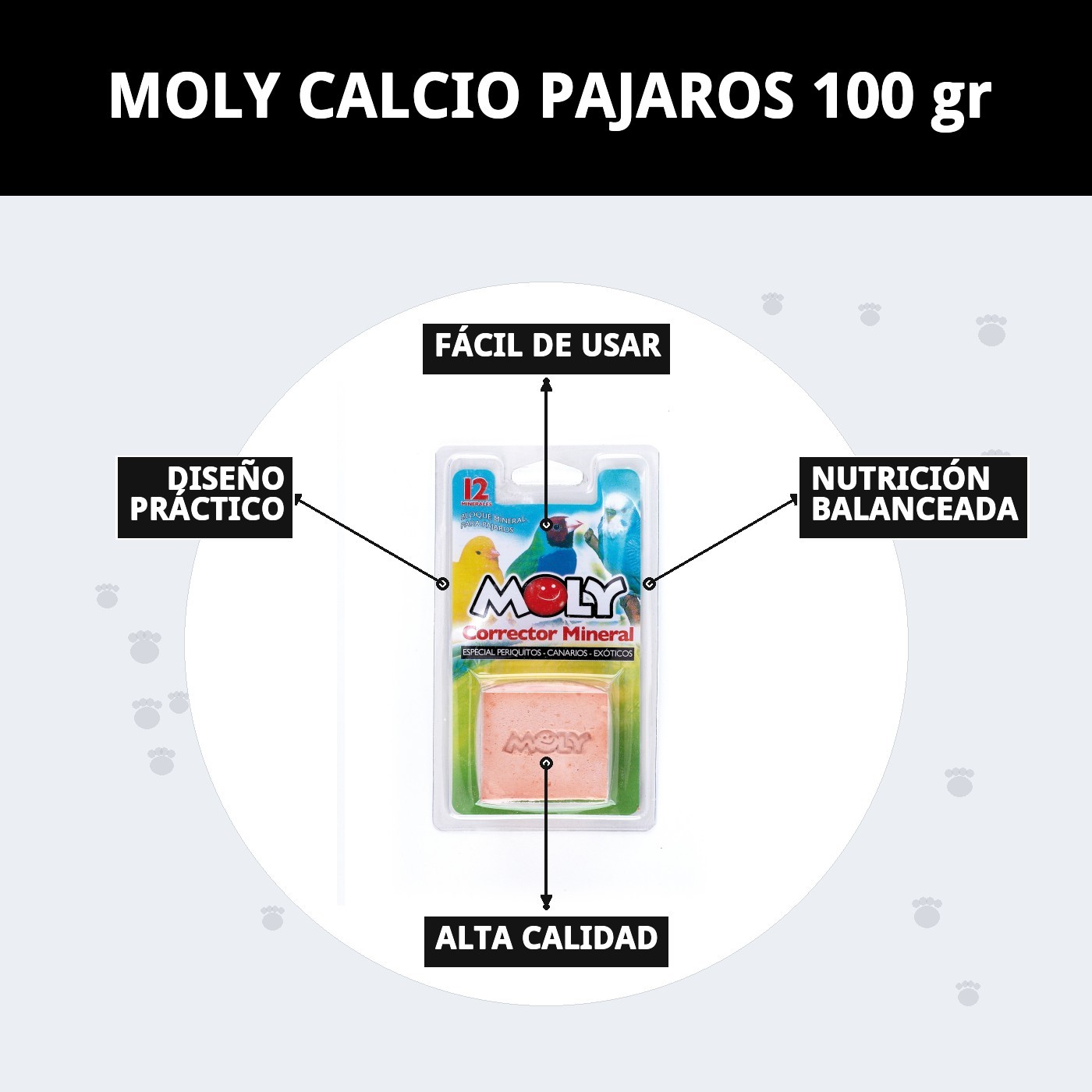 MOLY CALCIO PAJAROS 100 gr