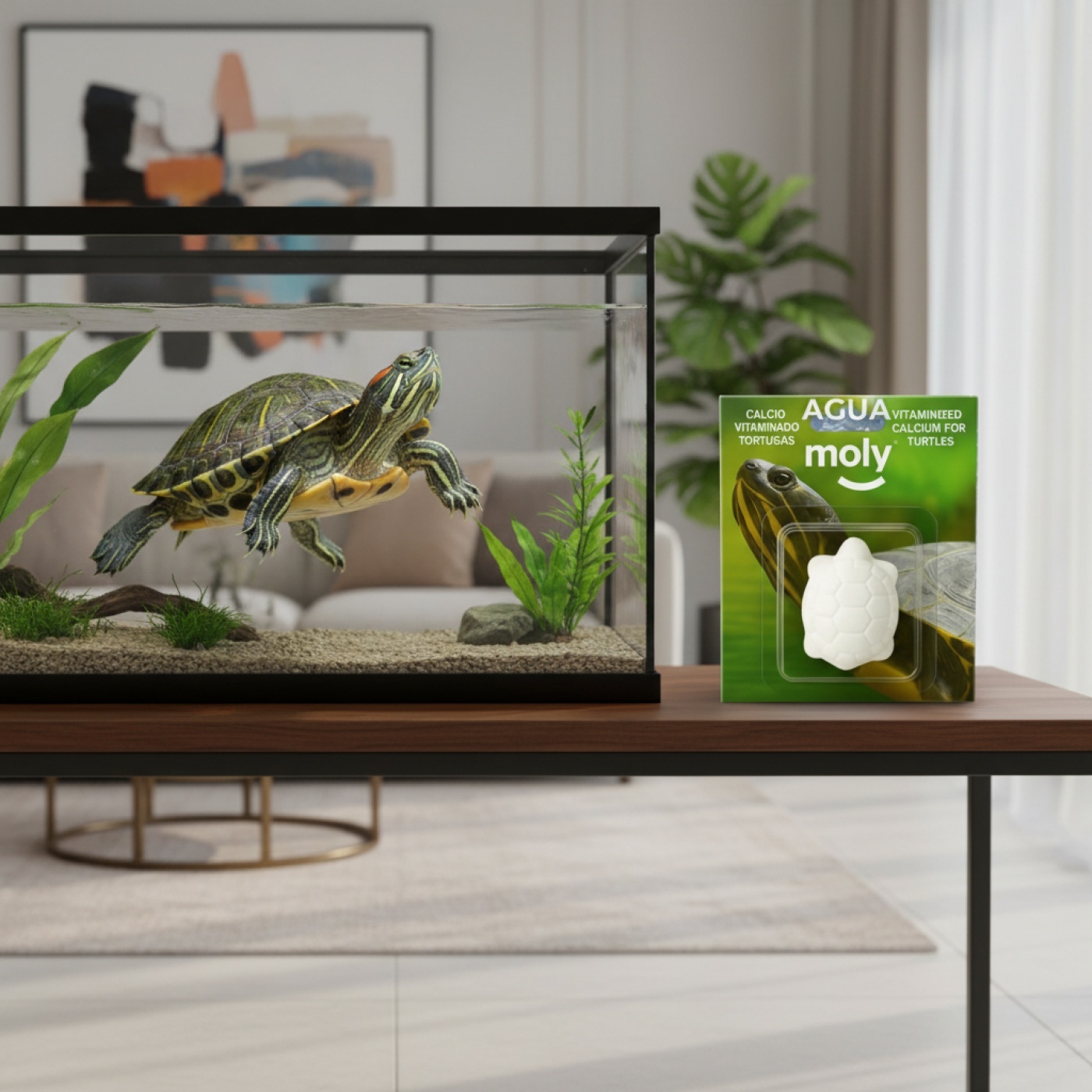 MOLY CALCIO TORTUGAS ACONDICIONADOR AGUA GRANDE